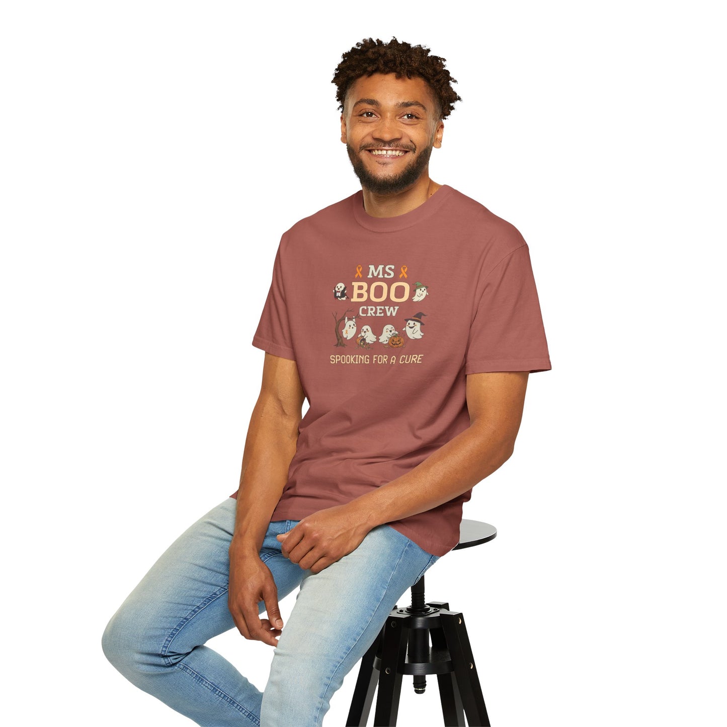 MS Boo Crew Unisex T-shirt - Festive Fall T-Shirt for MS Awareness and Halloween