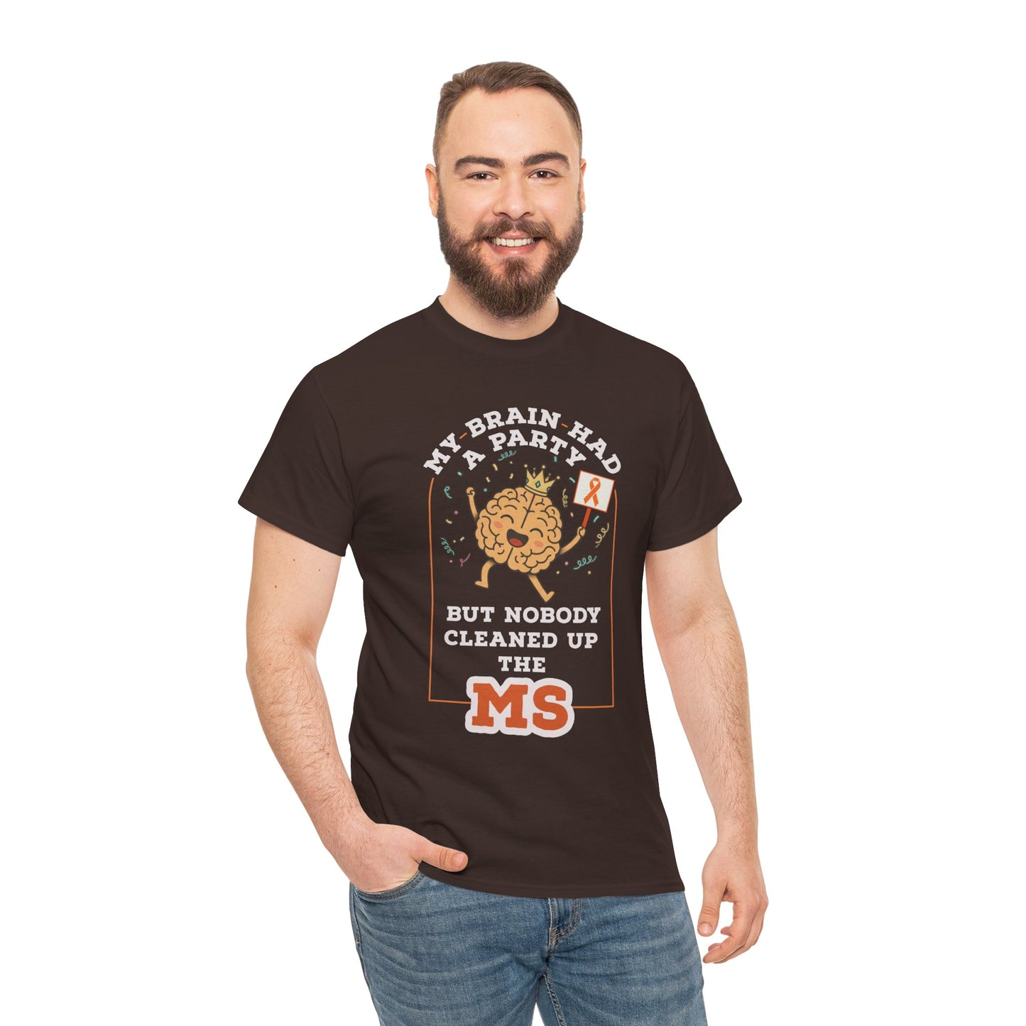 Cute Brain Had a Party MS Awareness Tee, Funny MS Shirt, MS Awareness, Chronic Disease