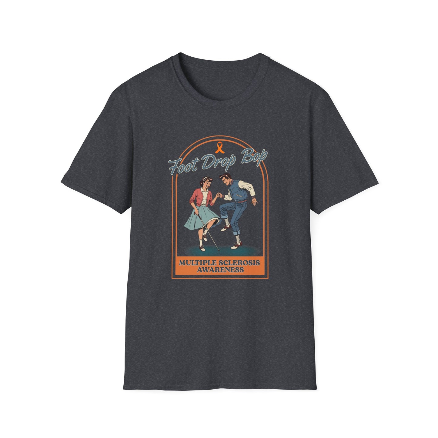 Foot Drop Bop Awareness T-Shirt, Unisex Graphic Tee for Multiple Sclerosis Awareness, Comfortable Casual Wear, Gift for MS Advocates