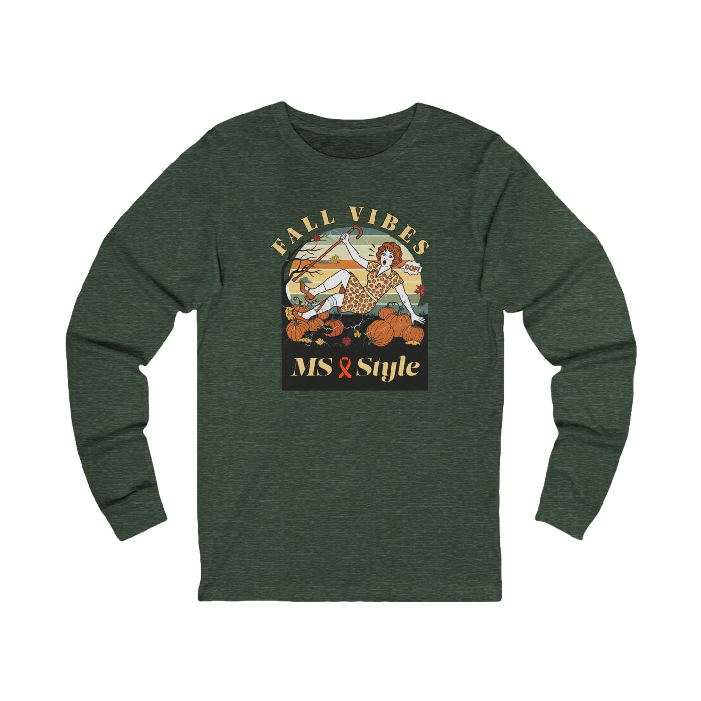 Long Sleeve Tee - Fall Vibes with MS Vintage Pumpkin Patch