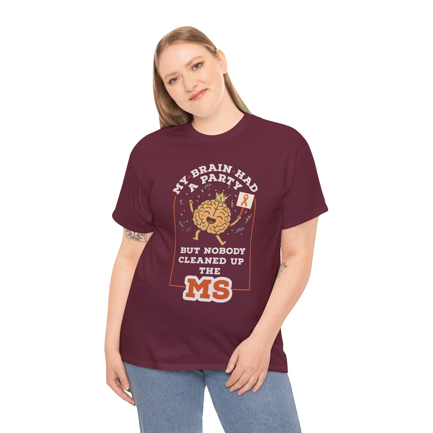 Cute Brain Had a Party MS Awareness Tee, Funny MS Shirt, MS Awareness, Chronic Disease