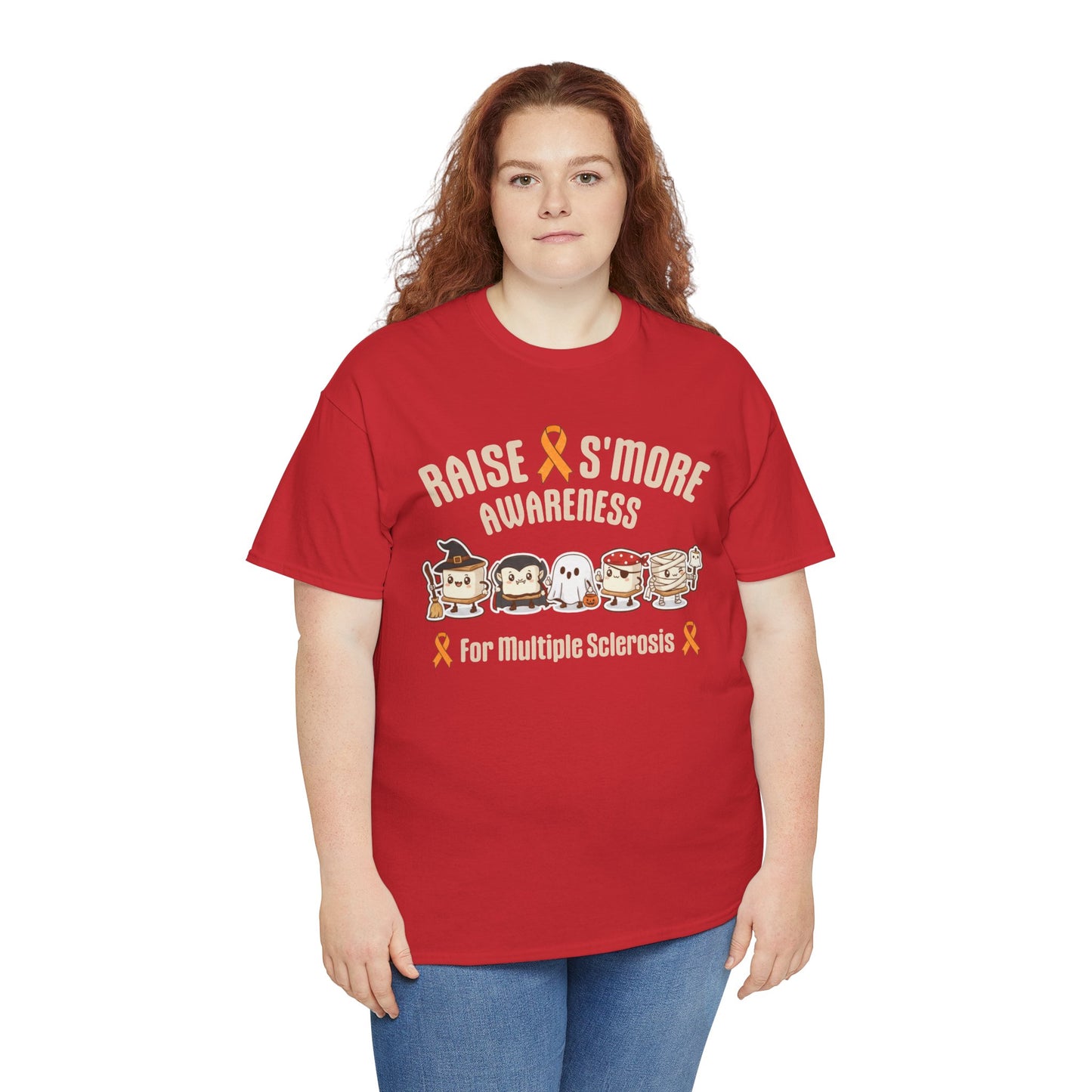 Cute Raise Awareness S'More Adult Unisex Cotton T-Shirt- Multiple Sclerosis Support Shirt, S'More Fun for a Cause, Gift for Awareness Events