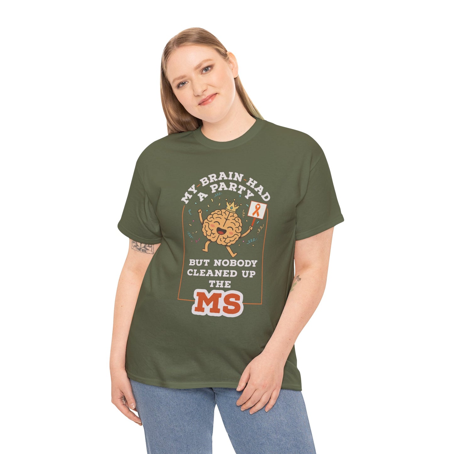 Cute Brain Had a Party MS Awareness Tee, Funny MS Shirt, MS Awareness, Chronic Disease