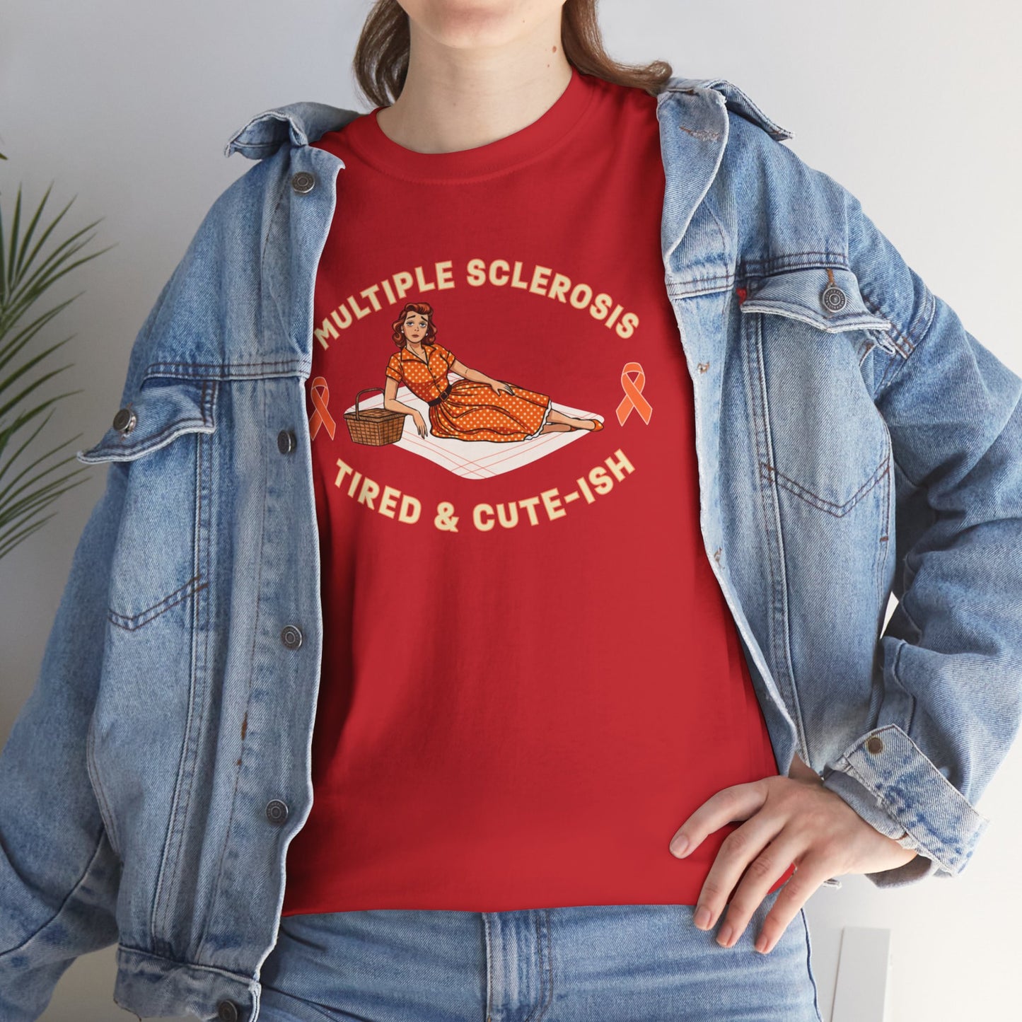 Empowering MS Awareness Tee: Tired & Cute-ish | Supportive Gift, Casual Wear, Disability Awareness, Motivational Apparel, Everyday Style