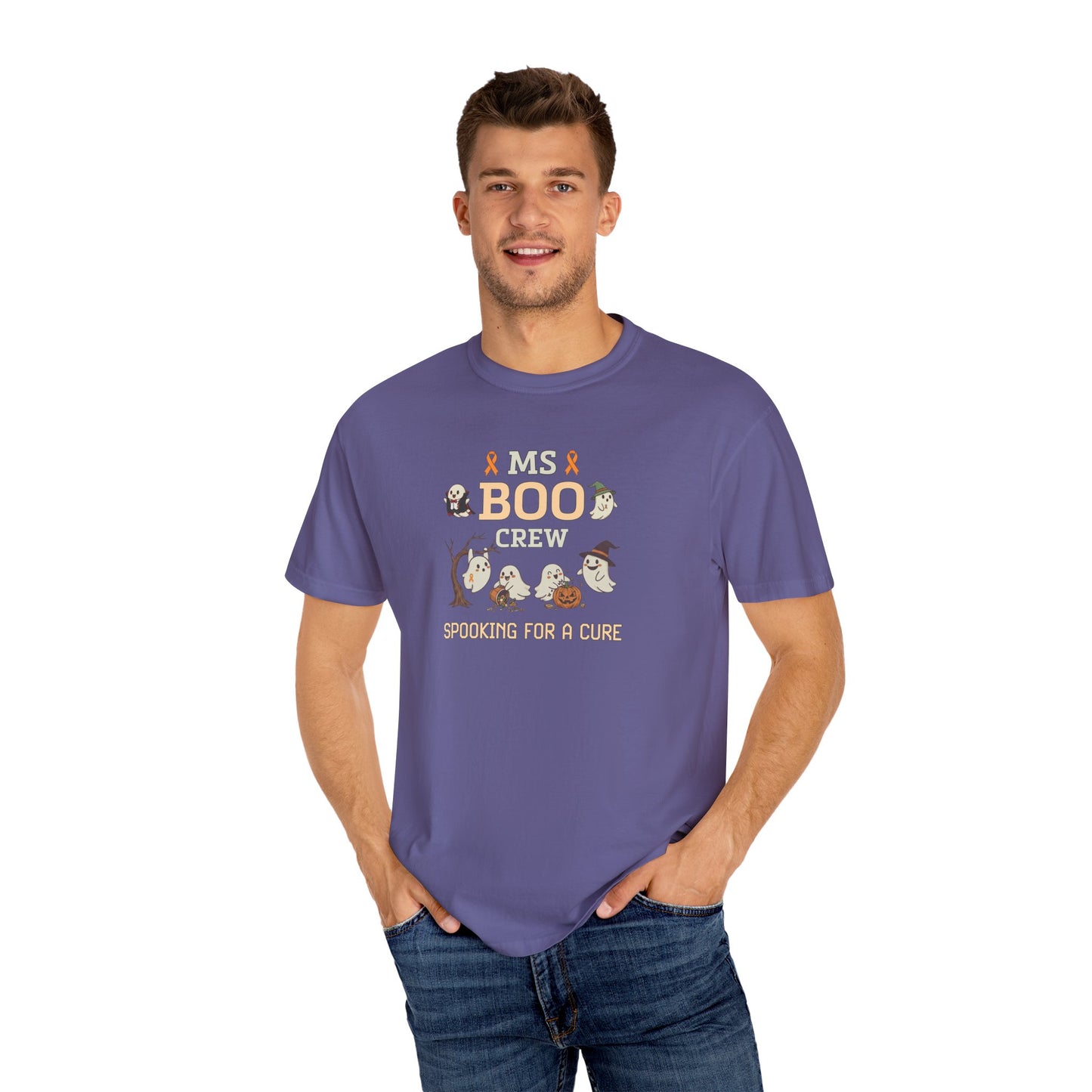 MS Boo Crew Unisex T-shirt - Festive Fall T-Shirt for MS Awareness and Halloween