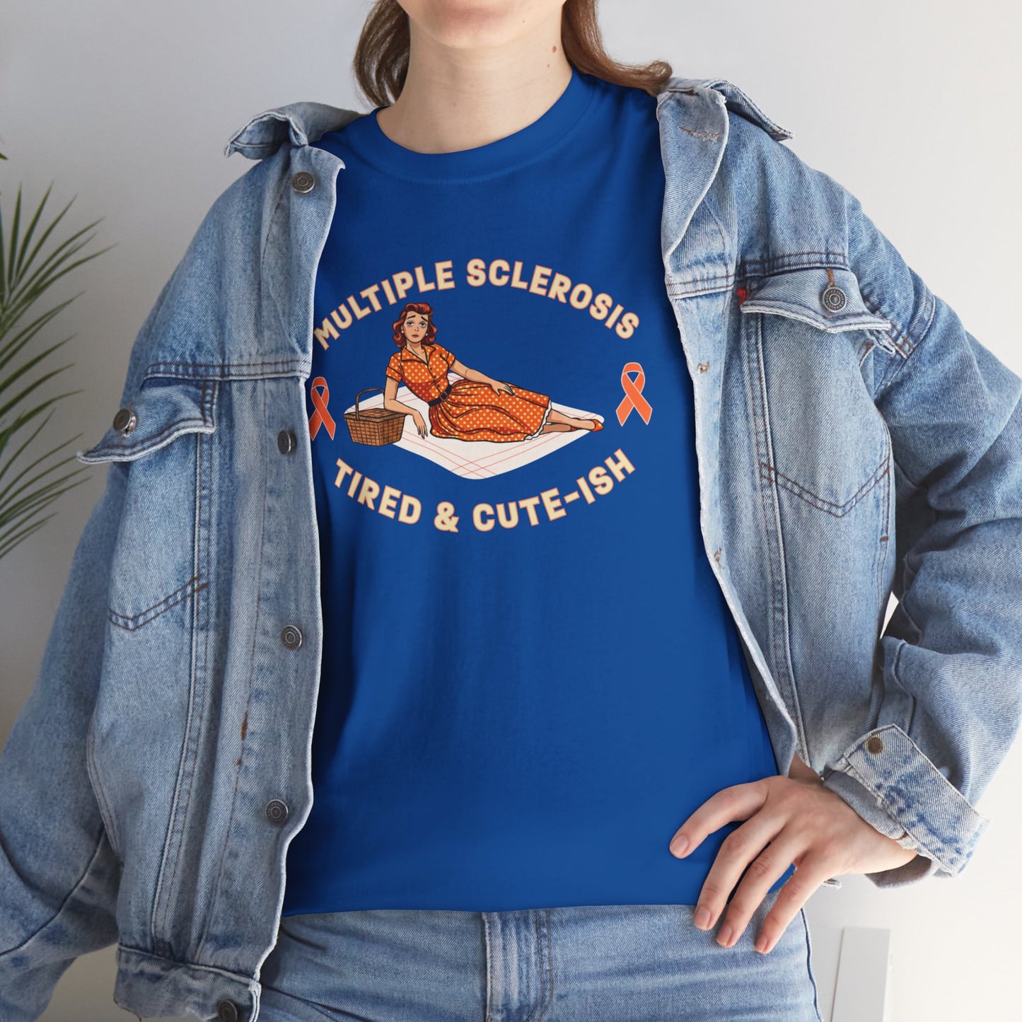 Empowering MS Awareness Tee: Tired & Cute-ish | Supportive Gift, Casual Wear, Disability Awareness, Motivational Apparel, Everyday Style
