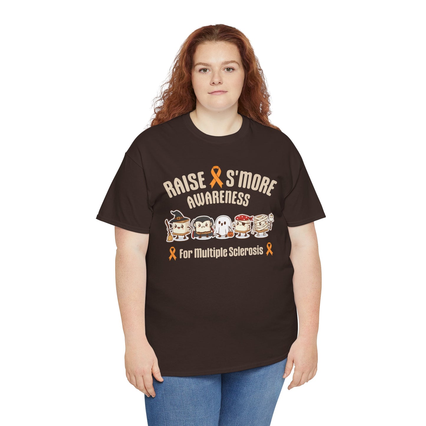 Cute Raise Awareness S'More Adult Unisex Cotton T-Shirt- Multiple Sclerosis Support Shirt, S'More Fun for a Cause, Gift for Awareness Events