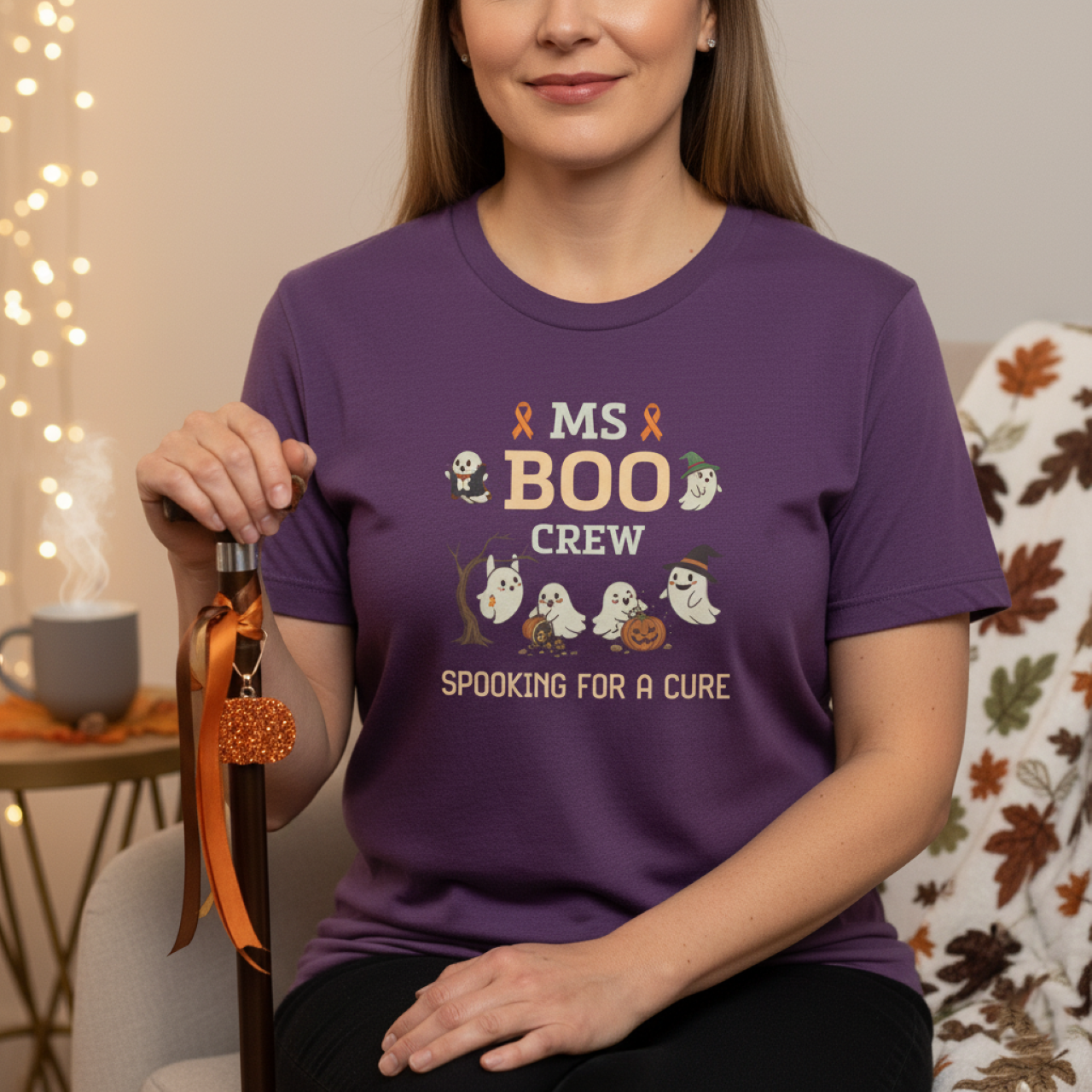 MS Boo Crew Unisex T-shirt - Festive Fall T-Shirt for MS Awareness and Halloween