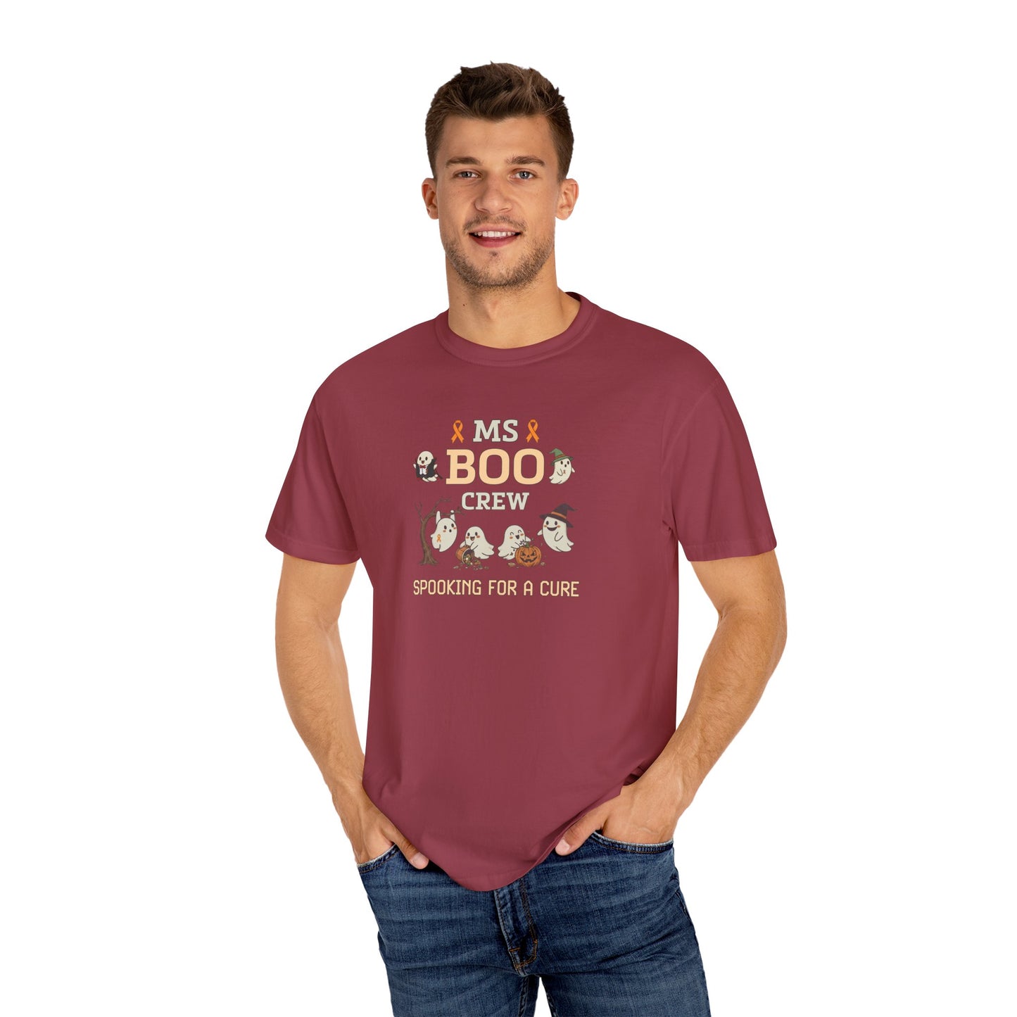 MS Boo Crew Unisex T-shirt - Festive Fall T-Shirt for MS Awareness and Halloween