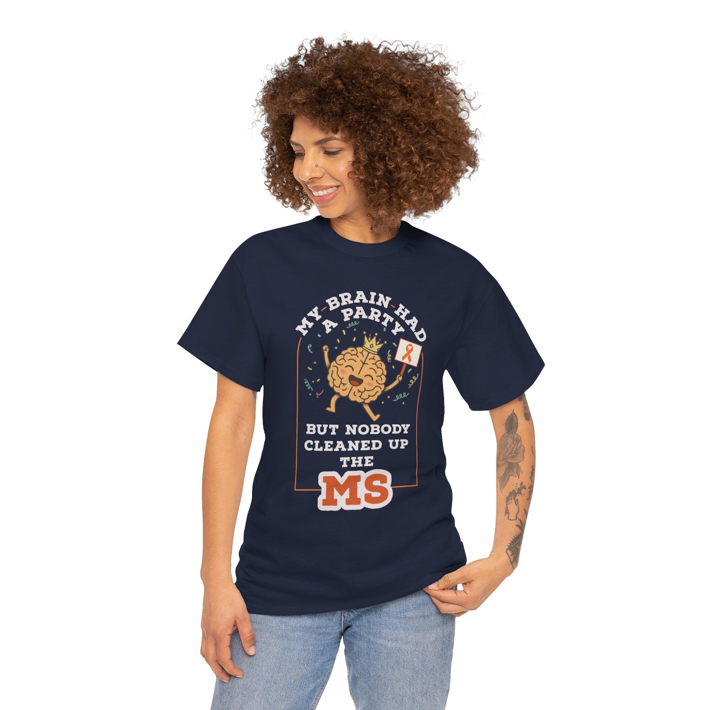 Cute Brain Had a Party MS Awareness Tee, Funny MS Shirt, MS Awareness, Chronic Disease