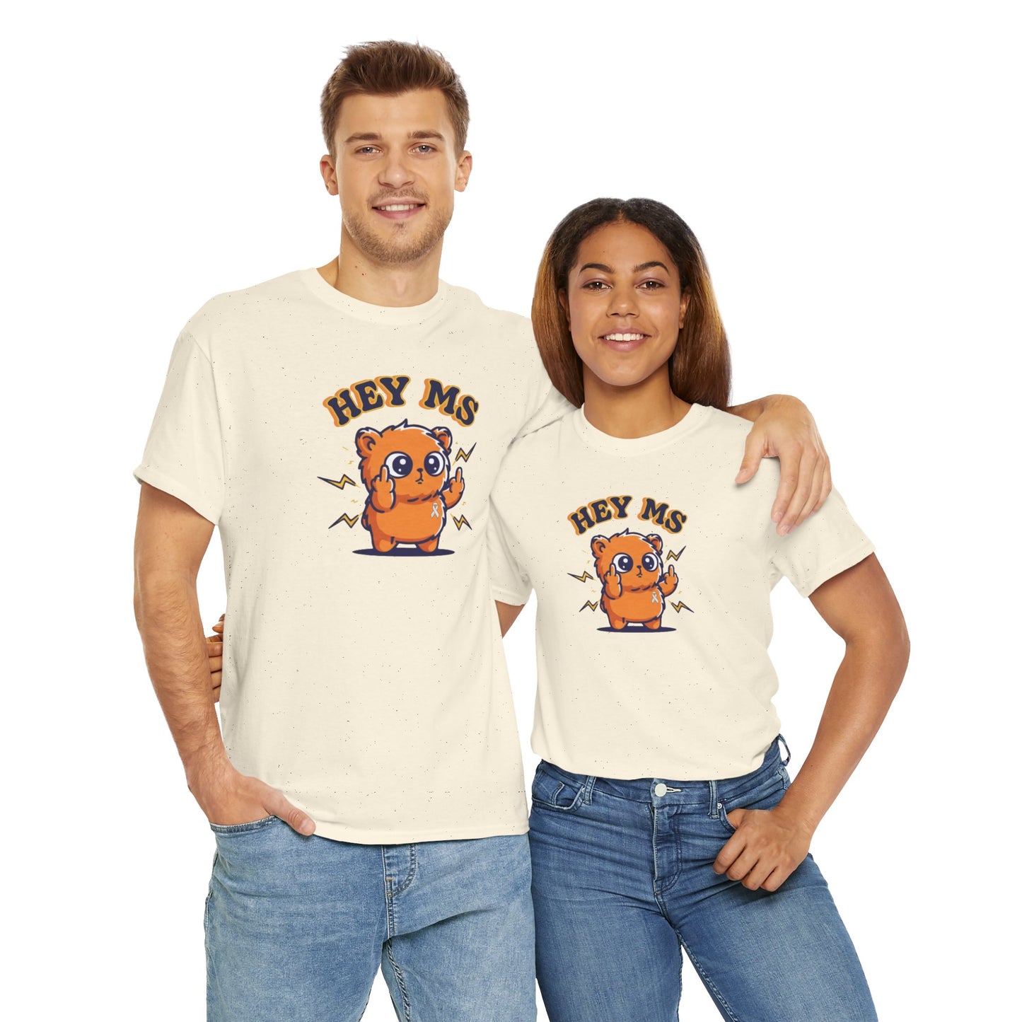 Hey MS Cute Cartoon Tee | Funny T-Shirt Funny Adult Casual Unisex, Gift for Friends, Everyday Wear, Hey Ms Design