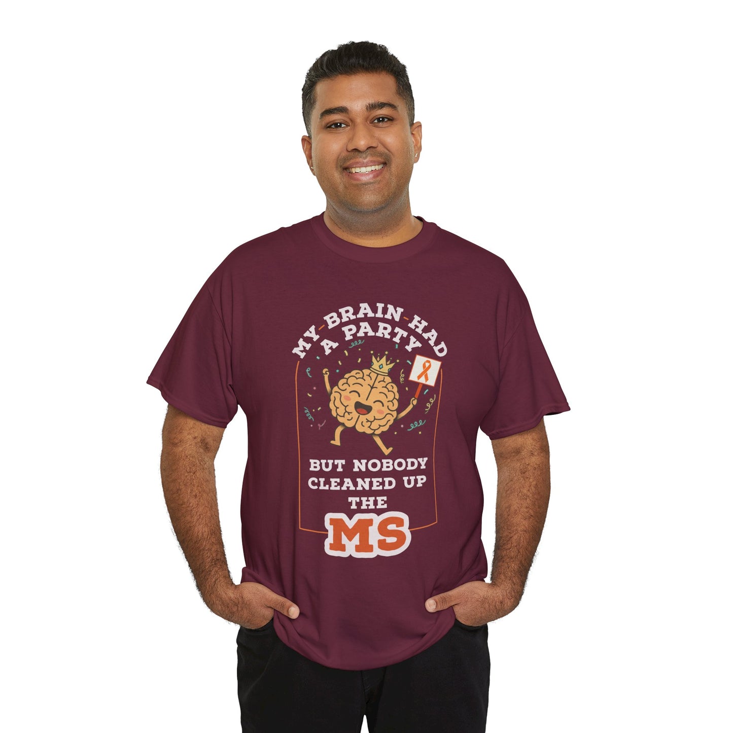 Cute Brain Had a Party MS Awareness Tee, Funny MS Shirt, MS Awareness, Chronic Disease
