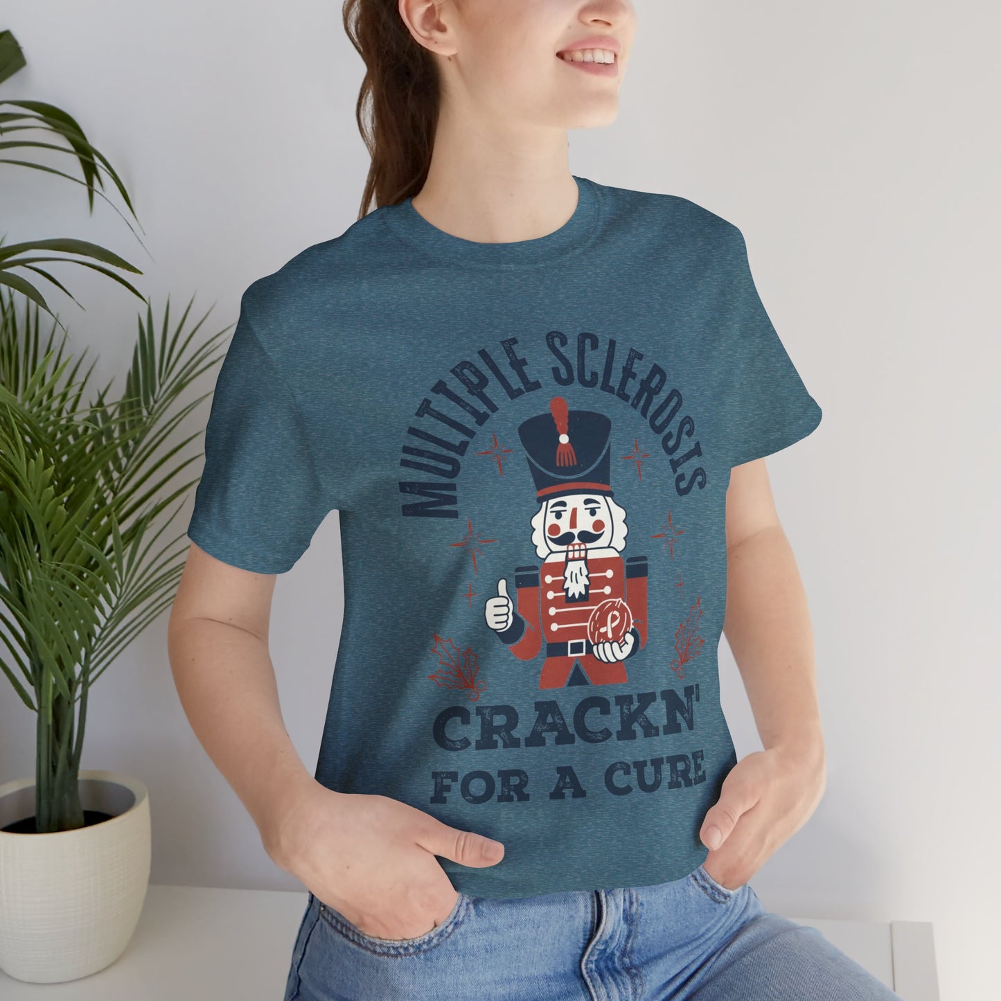 Crack'n For A Cure Nutcracker Adult Tee Multiple Sclerosis Awareness, Charity Shirt, Unisex, Gift for Supporters, Fundraising Apparel