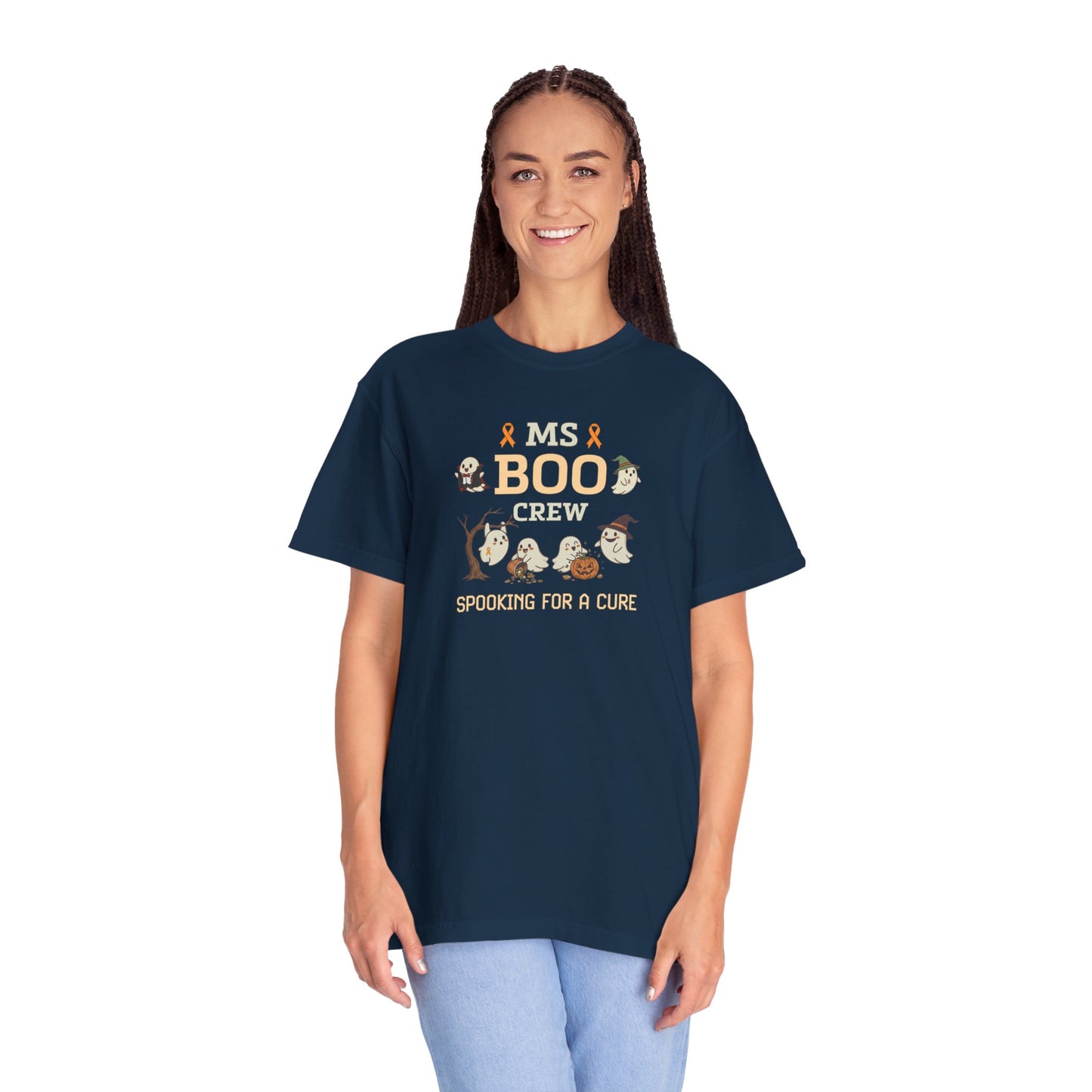 MS Boo Crew Unisex T-shirt - Festive Fall T-Shirt for MS Awareness and Halloween