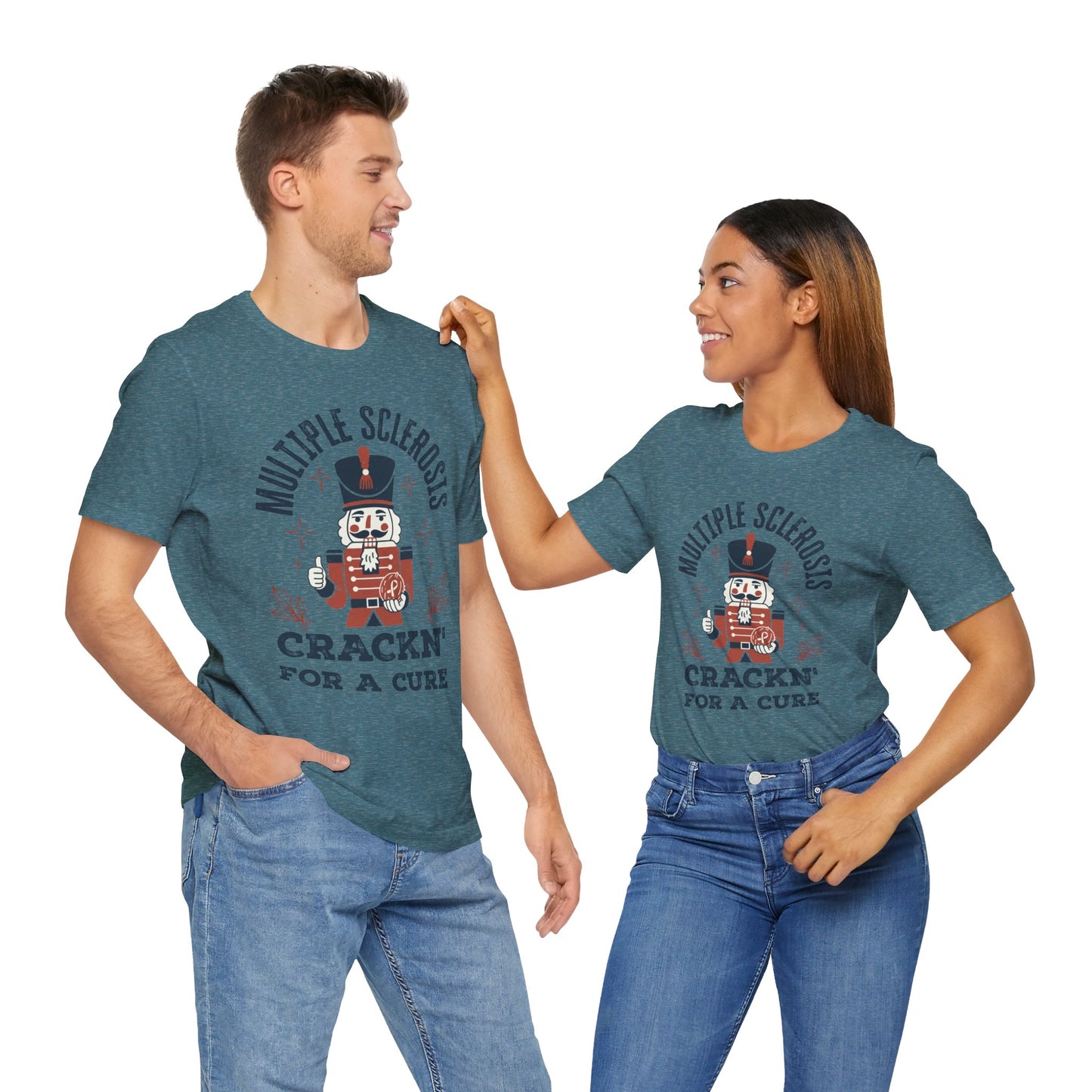 Crack'n For A Cure Nutcracker Adult Tee Multiple Sclerosis Awareness, Charity Shirt, Unisex, Gift for Supporters, Fundraising Apparel