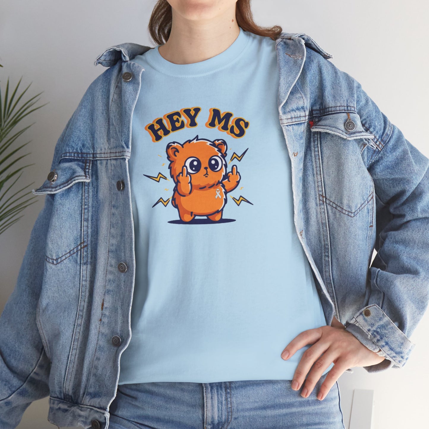 Hey MS Cute Cartoon Tee | Funny T-Shirt Funny Adult Casual Unisex, Gift for Friends, Everyday Wear, Hey Ms Design