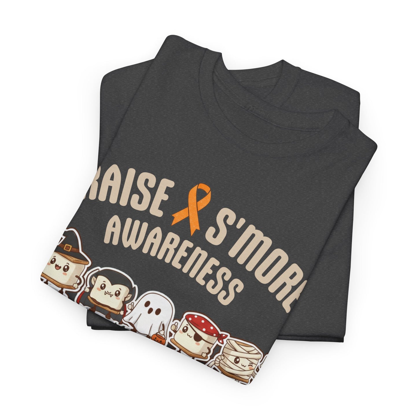 Cute Raise Awareness S'More Adult Unisex Cotton T-Shirt- Multiple Sclerosis Support Shirt, S'More Fun for a Cause, Gift for Awareness Events