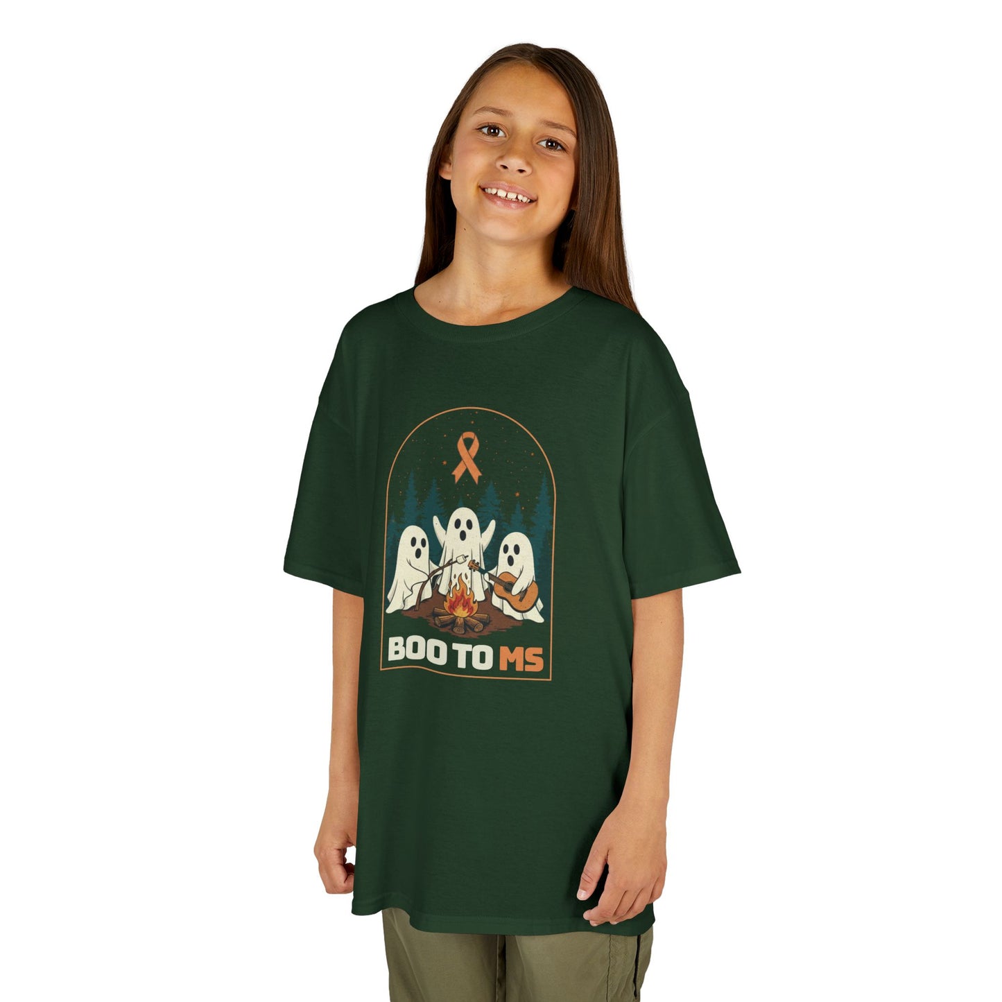 Kids Cute Boo to MS - Unisex Tee Kids for Halloween and Multiple Sclerosis Awareness