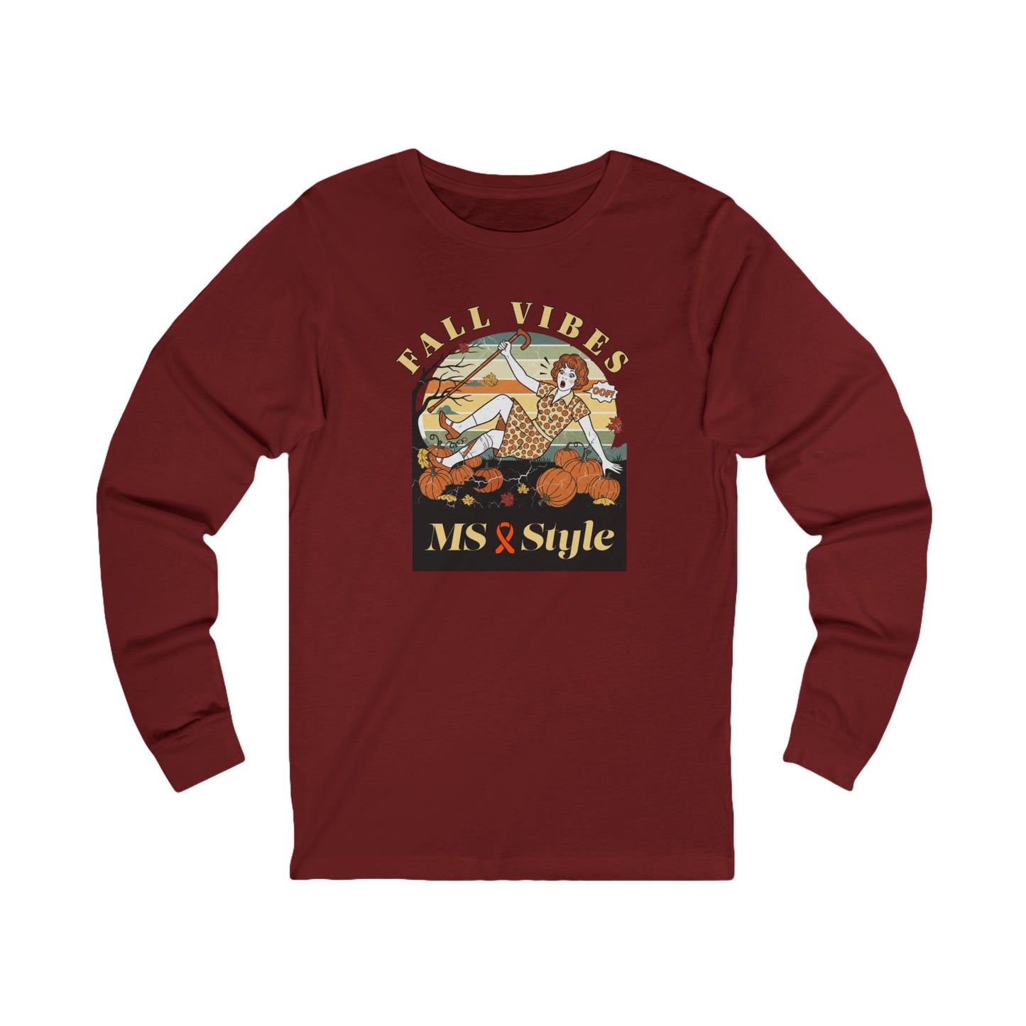 Long Sleeve Tee - Fall Vibes with MS Vintage Pumpkin Patch