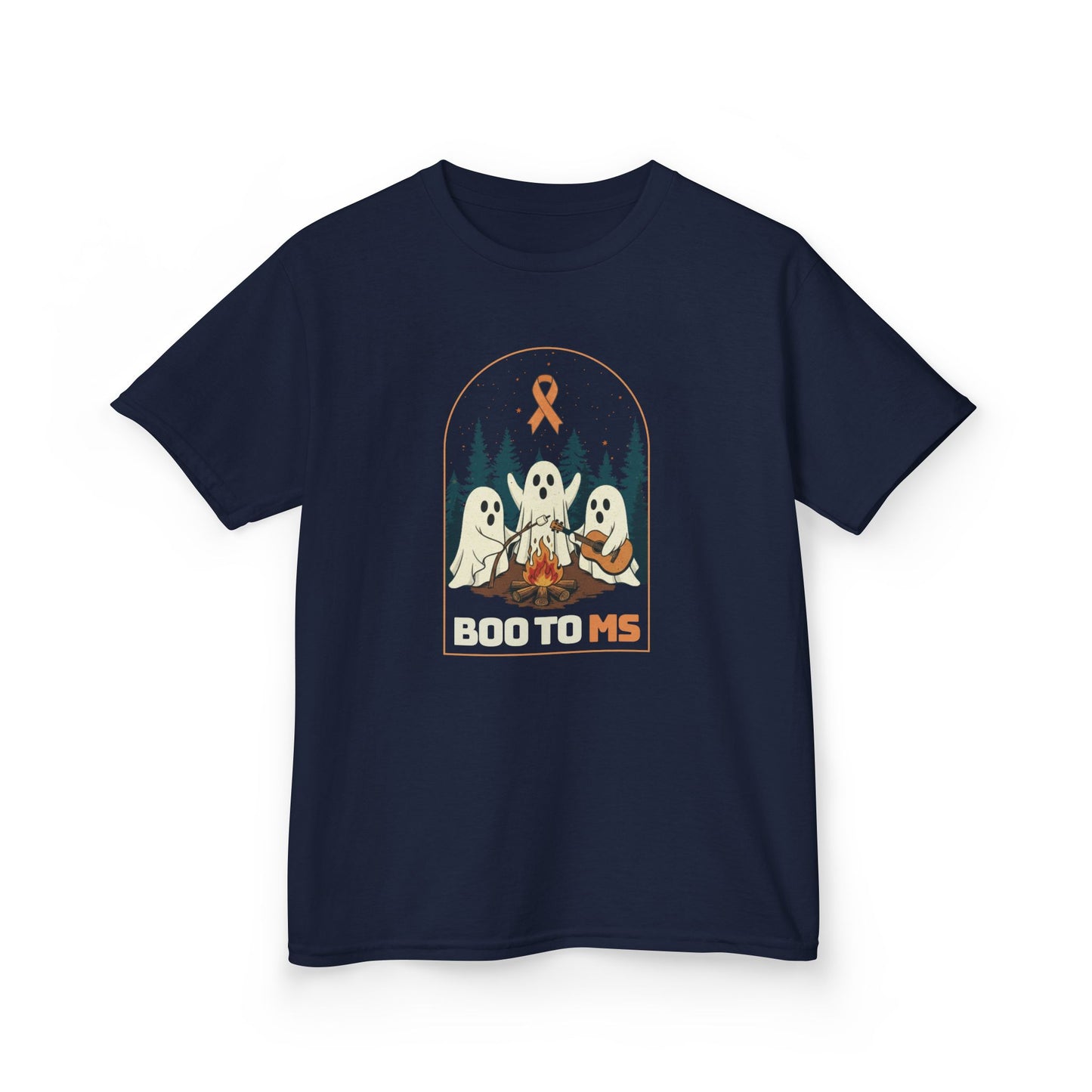 Kids Cute Boo to MS - Unisex Tee Kids for Halloween and Multiple Sclerosis Awareness