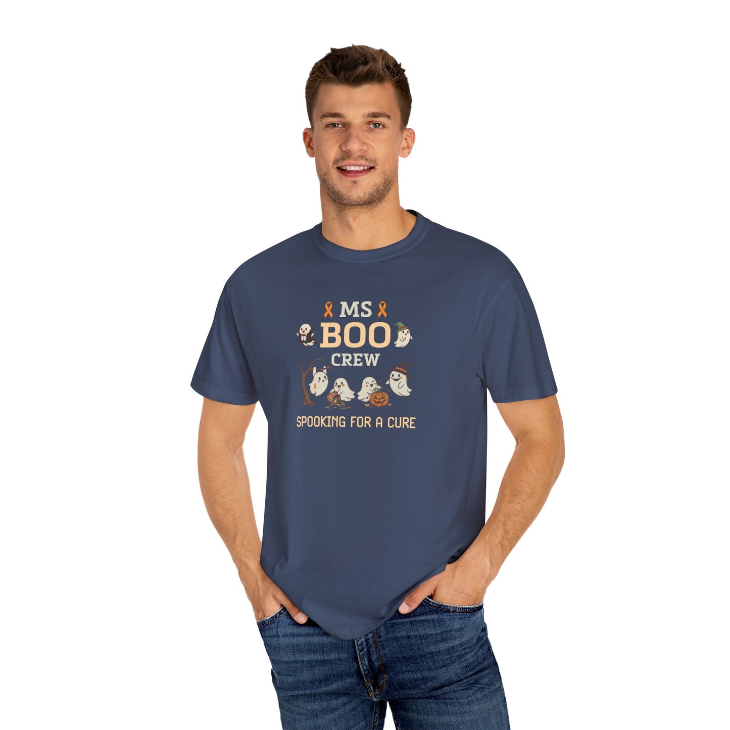 MS Boo Crew Unisex T-shirt - Festive Fall T-Shirt for MS Awareness and Halloween