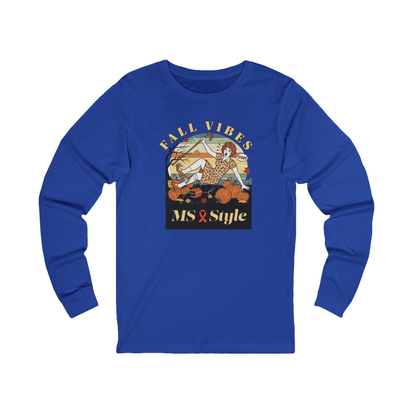 Long Sleeve Tee - Fall Vibes with MS Vintage Pumpkin Patch