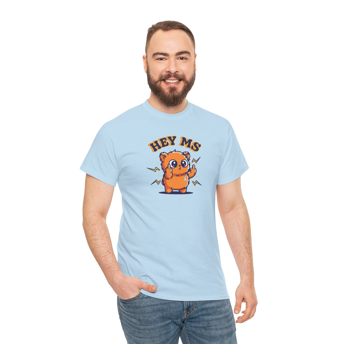 Hey MS Cute Cartoon Tee | Funny T-Shirt Funny Adult Casual Unisex, Gift for Friends, Everyday Wear, Hey Ms Design