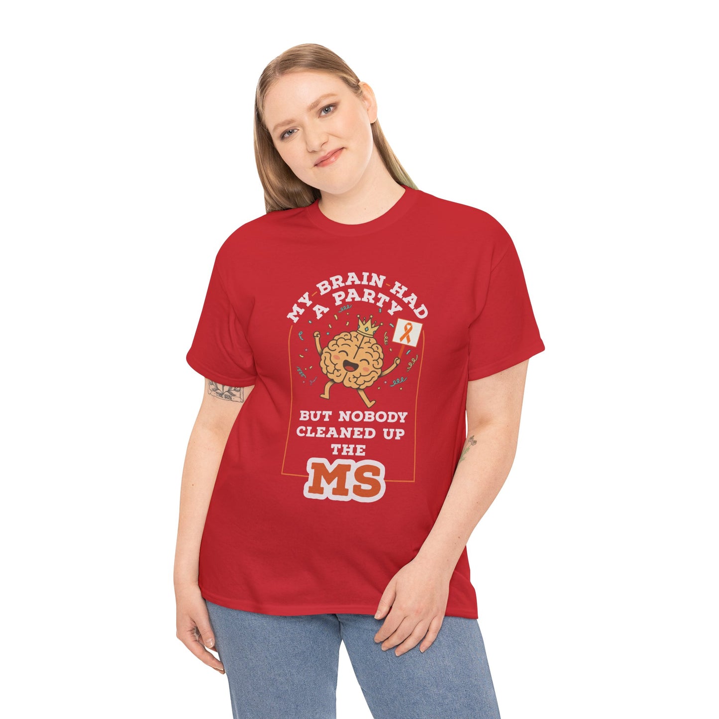 Cute Brain Had a Party MS Awareness Tee, Funny MS Shirt, MS Awareness, Chronic Disease
