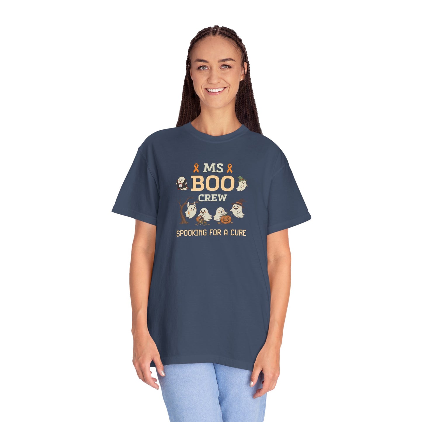 MS Boo Crew Unisex T-shirt - Festive Fall T-Shirt for MS Awareness and Halloween
