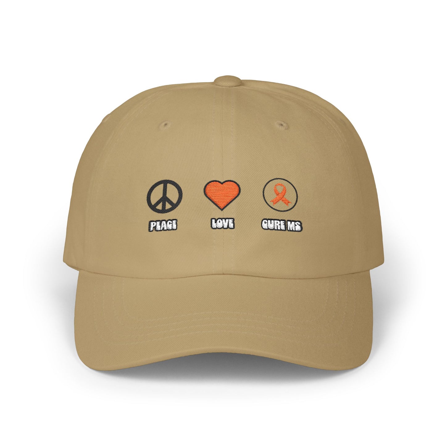 Peace Love CURE MS Dad Cap