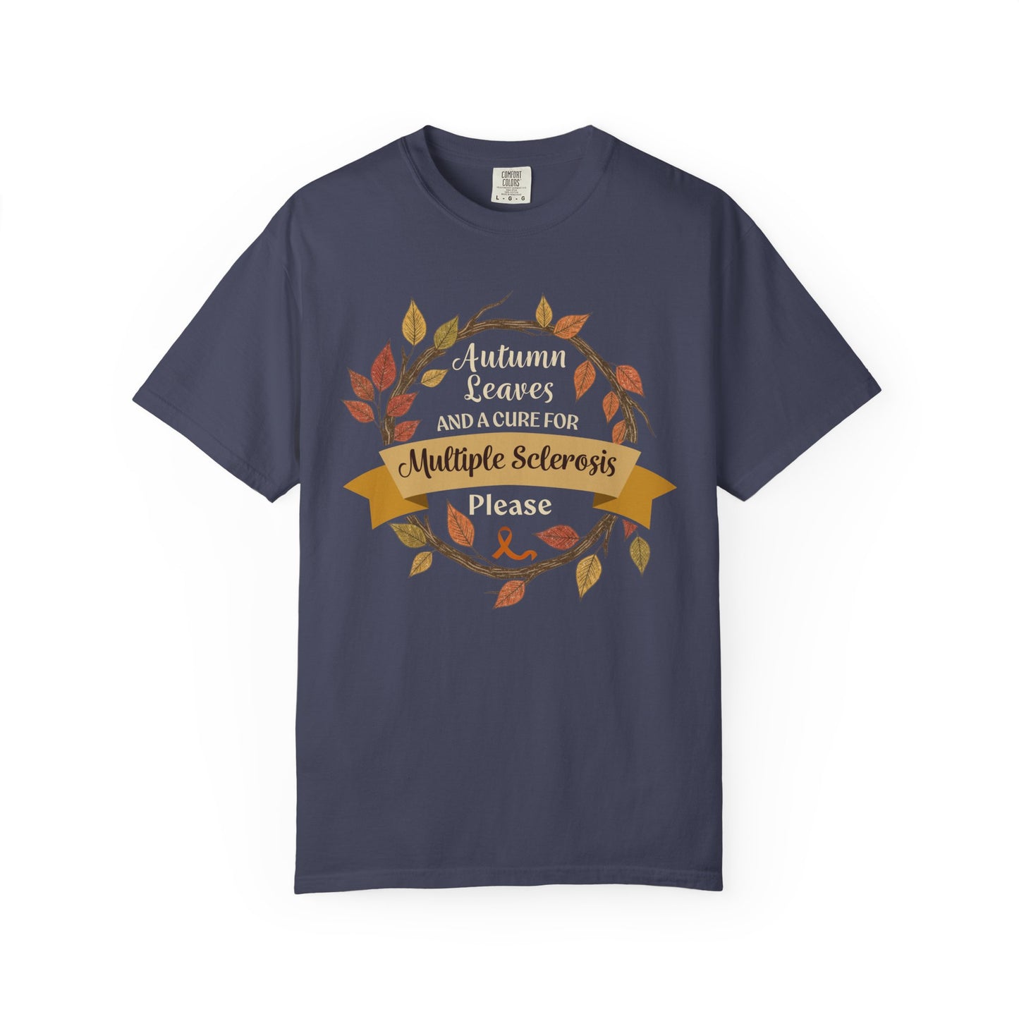 Autumn Leaves Multiple Sclerosis Awareness T-shirt, Unisex Graphic Tee, Fall Fashion, Support MS Research, Gift for Her