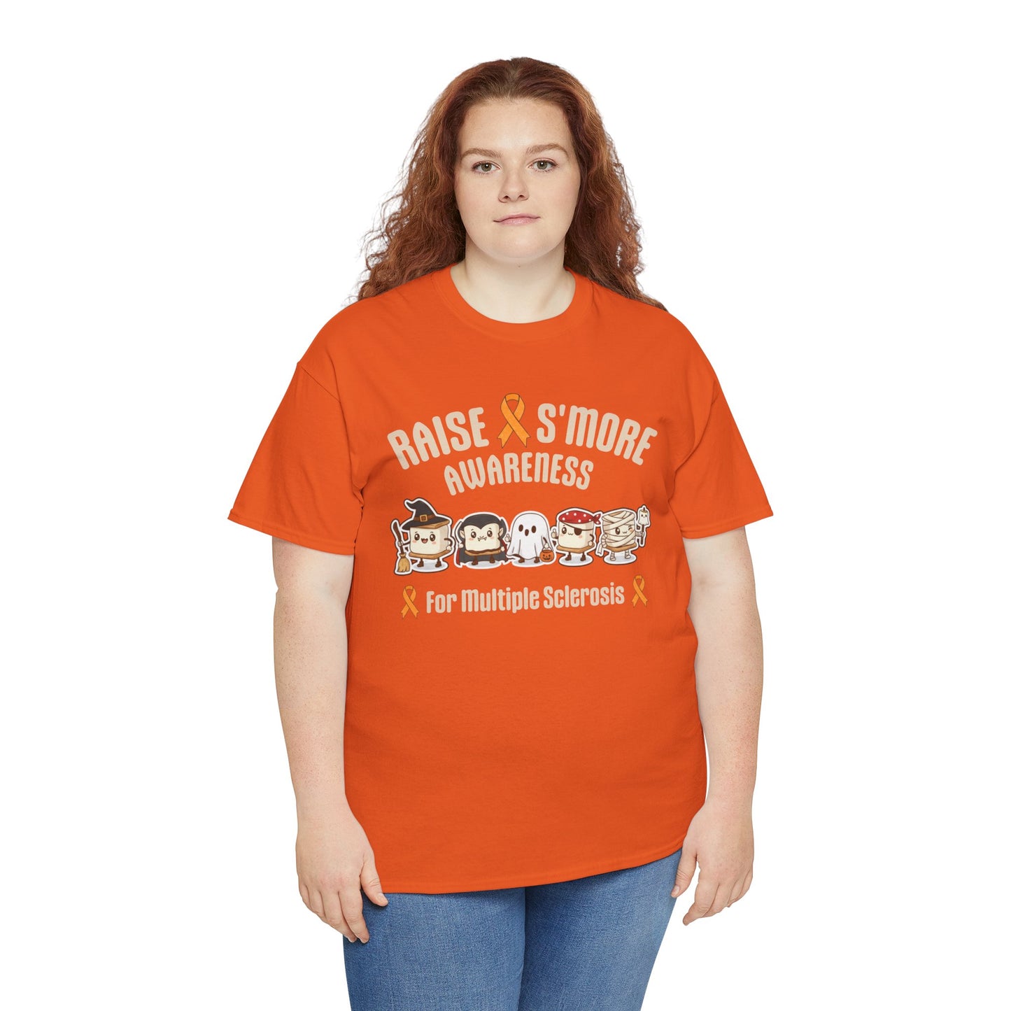 Cute Raise Awareness S'More Adult Unisex Cotton T-Shirt- Multiple Sclerosis Support Shirt, S'More Fun for a Cause, Gift for Awareness Events