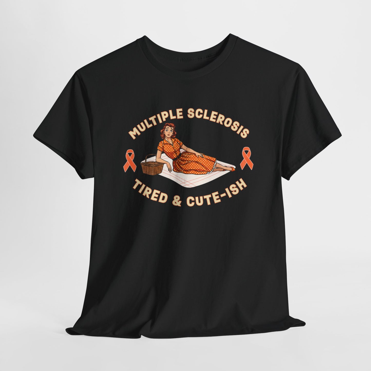 Empowering MS Awareness Tee: Tired & Cute-ish | Supportive Gift, Casual Wear, Disability Awareness, Motivational Apparel, Everyday Style