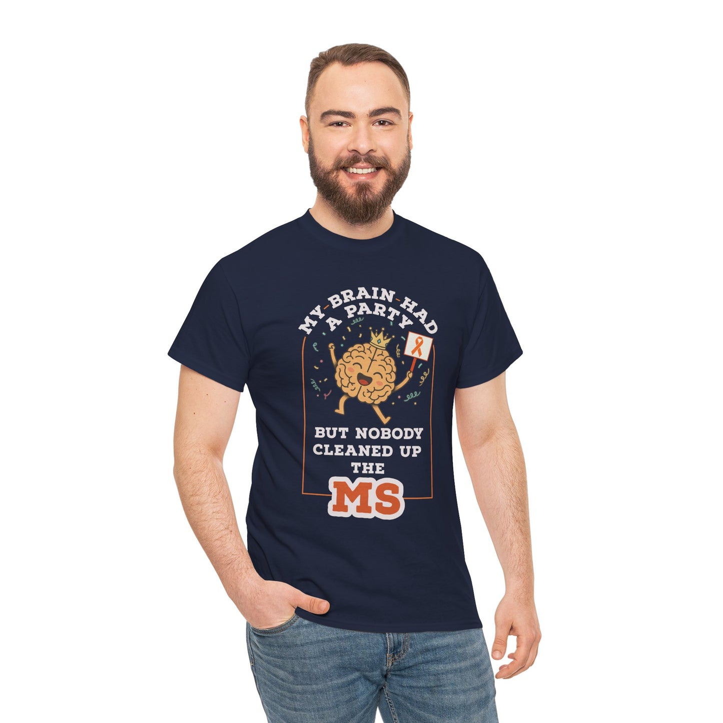 Cute Brain Had a Party MS Awareness Tee, Funny MS Shirt, MS Awareness, Chronic Disease