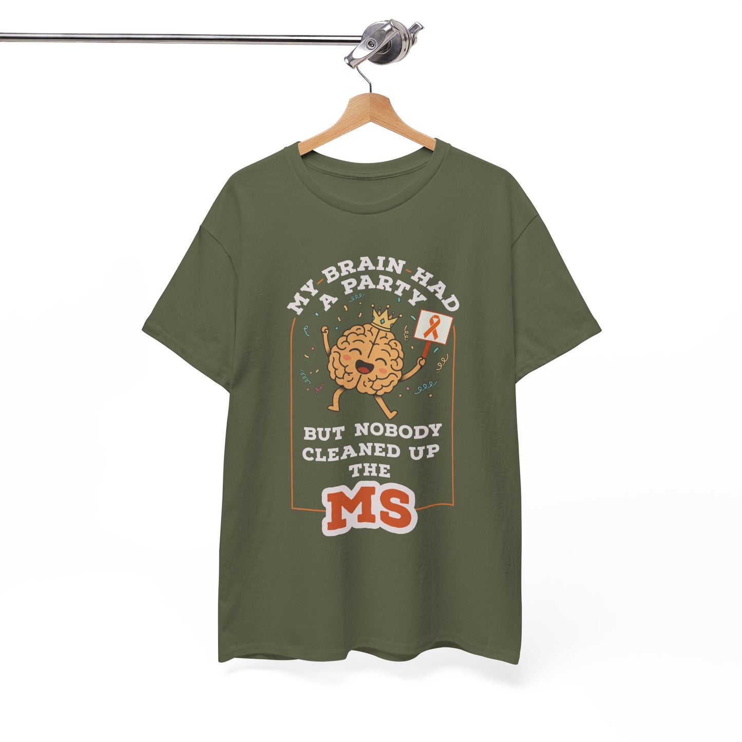 Cute Brain Had a Party MS Awareness Tee, Funny MS Shirt, MS Awareness, Chronic Disease