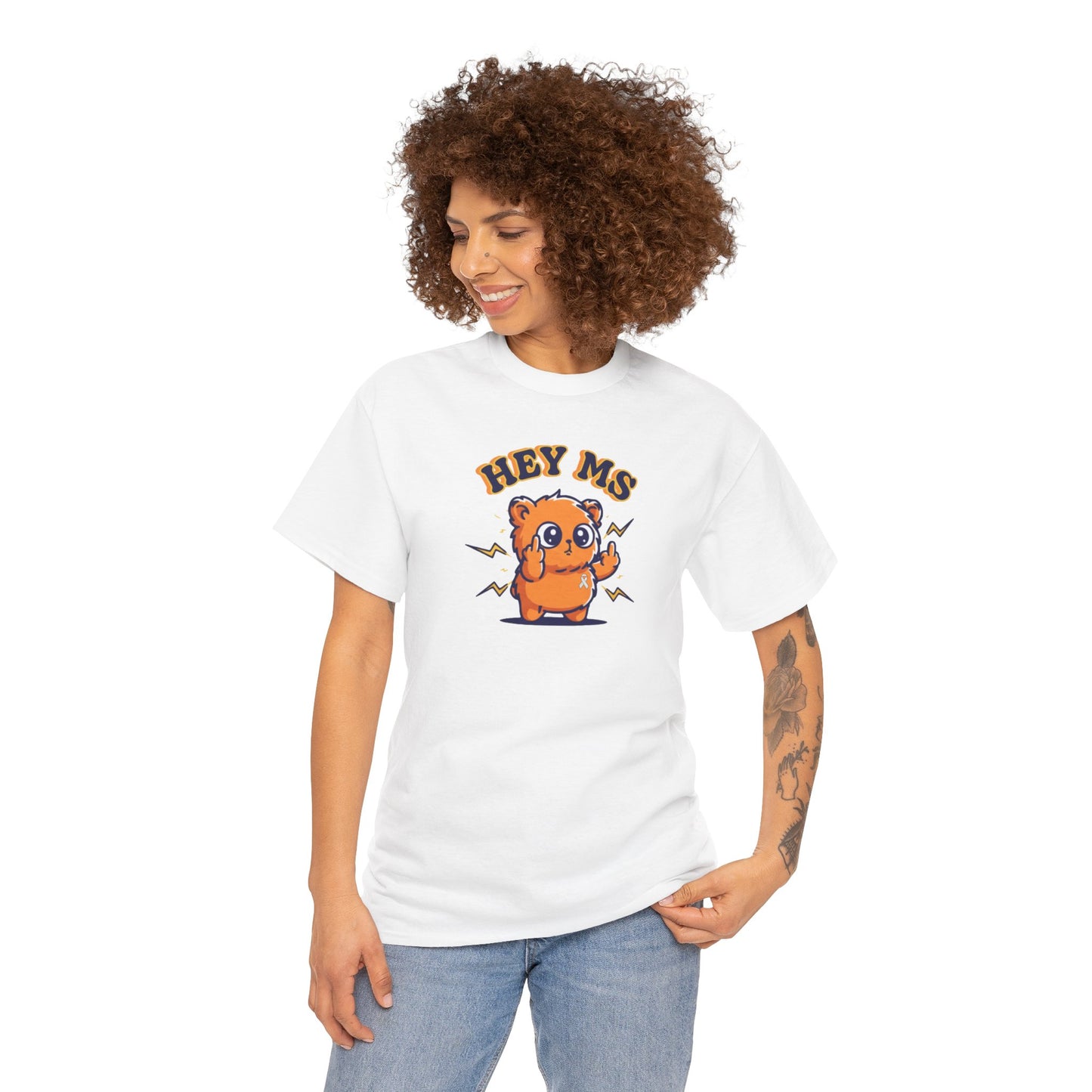 Hey MS Cute Cartoon Tee | Funny T-Shirt Funny Adult Casual Unisex, Gift for Friends, Everyday Wear, Hey Ms Design