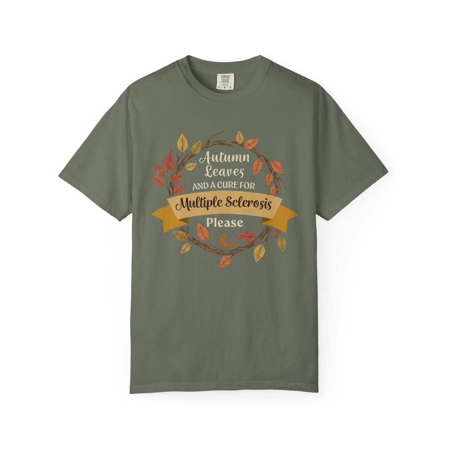 Autumn Leaves Multiple Sclerosis Awareness T-shirt, Unisex Graphic Tee, Fall Fashion, Support MS Research, Gift for Her