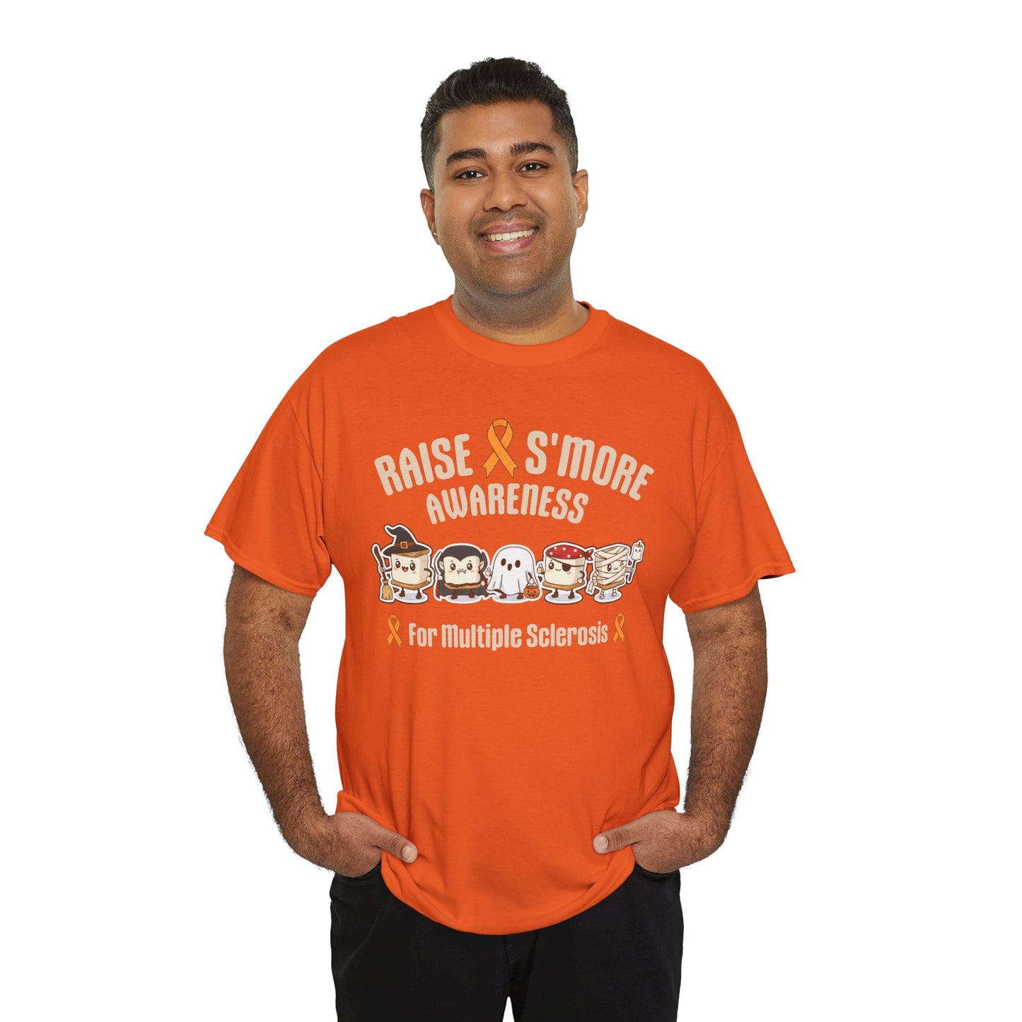 Cute Raise Awareness S'More Adult Unisex Cotton T-Shirt- Multiple Sclerosis Support Shirt, S'More Fun for a Cause, Gift for Awareness Events