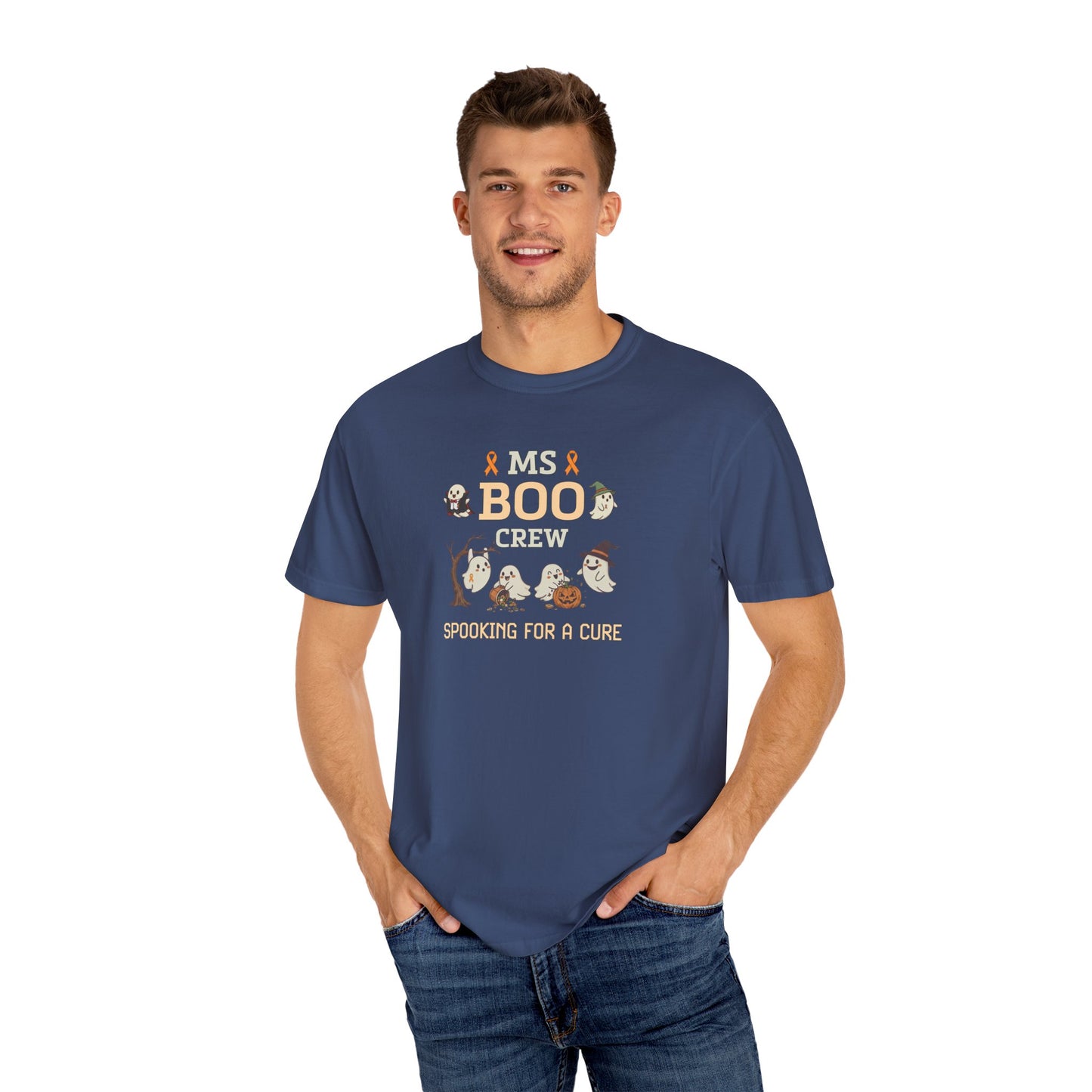 MS Boo Crew Unisex T-shirt - Festive Fall T-Shirt for MS Awareness and Halloween
