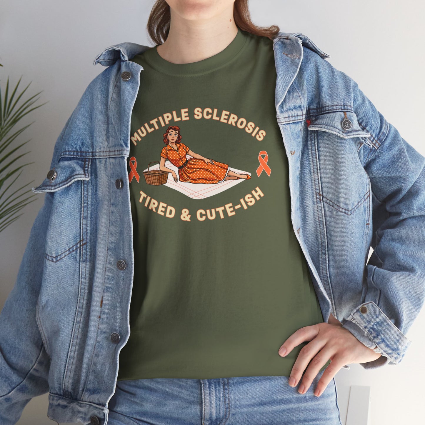 Empowering MS Awareness Tee: Tired & Cute-ish | Supportive Gift, Casual Wear, Disability Awareness, Motivational Apparel, Everyday Style