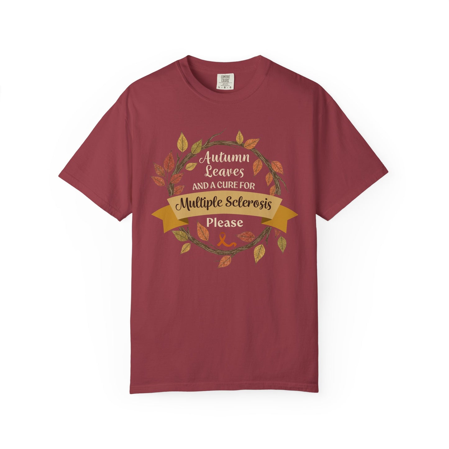 Autumn Leaves Multiple Sclerosis Awareness T-shirt, Unisex Graphic Tee, Fall Fashion, Support MS Research, Gift for Her