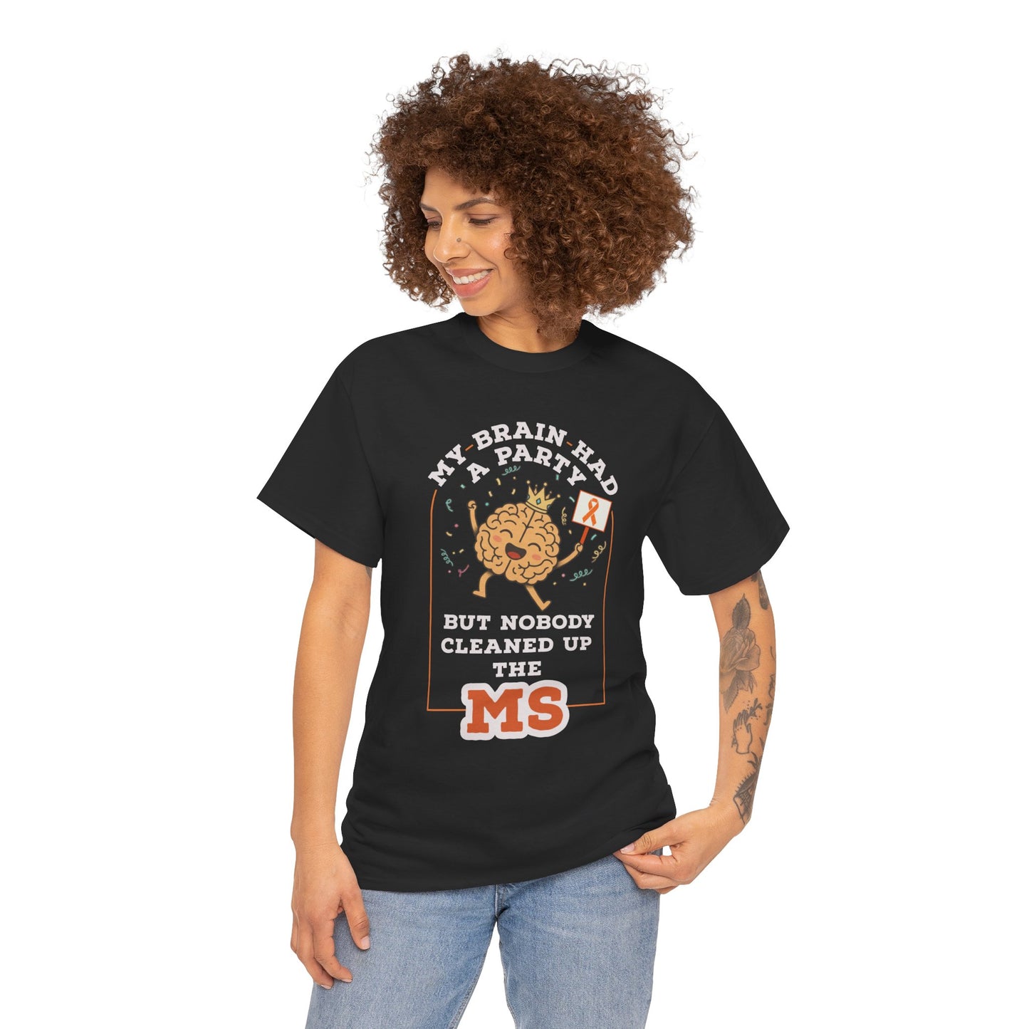 Cute Brain Had a Party MS Awareness Tee, Funny MS Shirt, MS Awareness, Chronic Disease