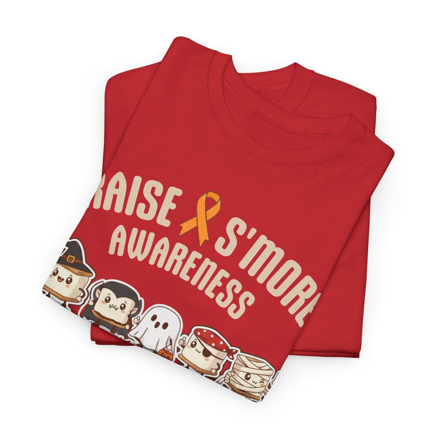 Cute Raise Awareness S'More Adult Unisex Cotton T-Shirt- Multiple Sclerosis Support Shirt, S'More Fun for a Cause, Gift for Awareness Events