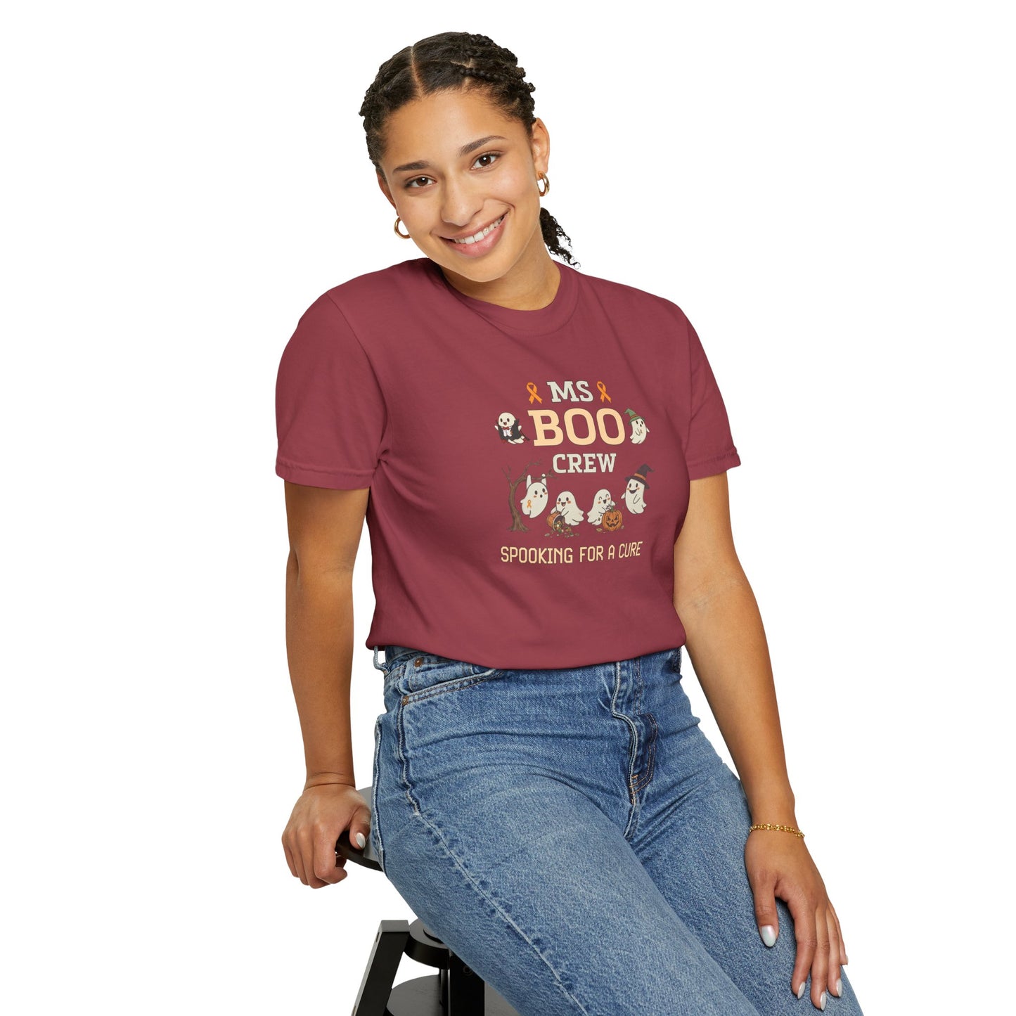 MS Boo Crew Unisex T-shirt - Festive Fall T-Shirt for MS Awareness and Halloween