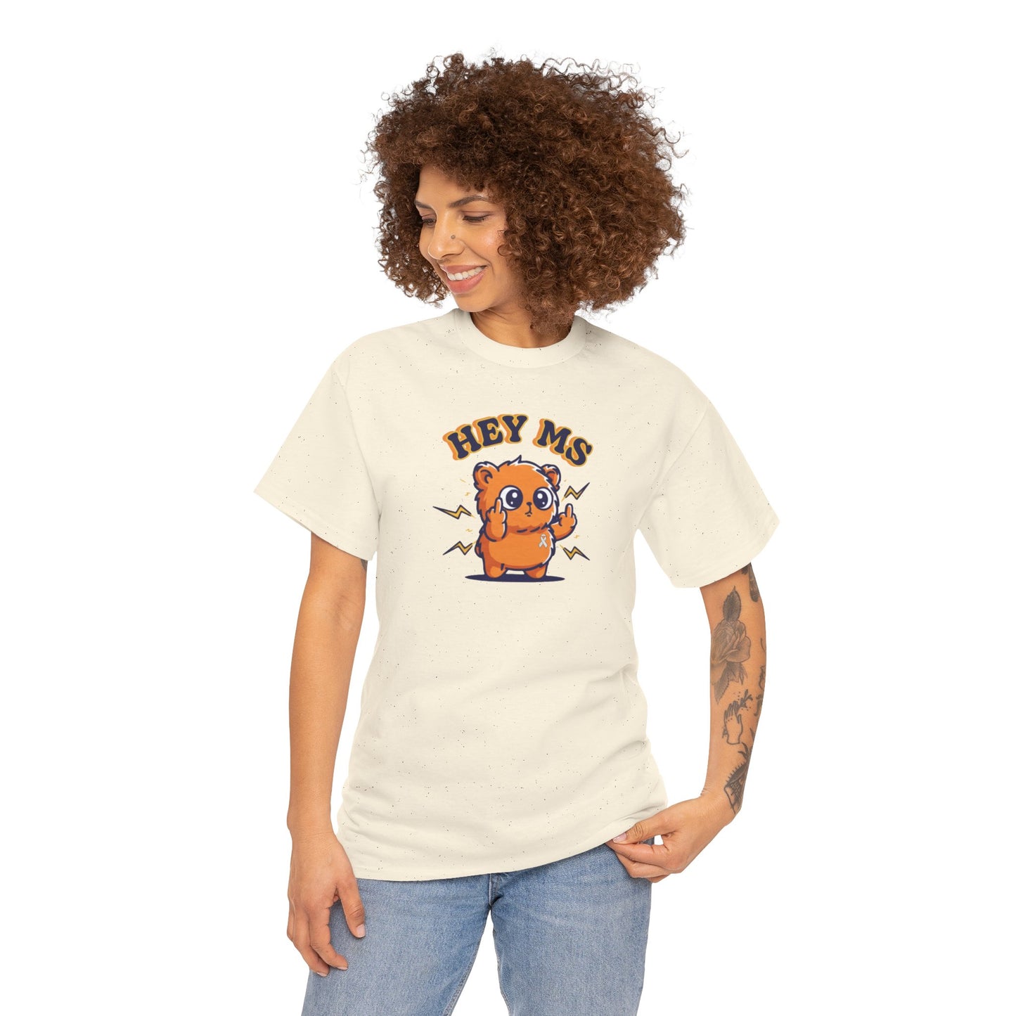 Hey MS Cute Cartoon Tee | Funny T-Shirt Funny Adult Casual Unisex, Gift for Friends, Everyday Wear, Hey Ms Design