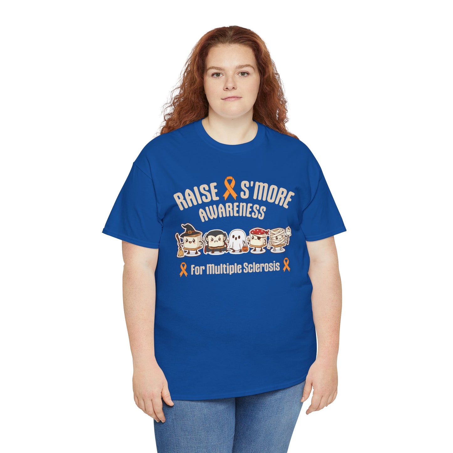Cute Raise Awareness S'More Adult Unisex Cotton T-Shirt- Multiple Sclerosis Support Shirt, S'More Fun for a Cause, Gift for Awareness Events