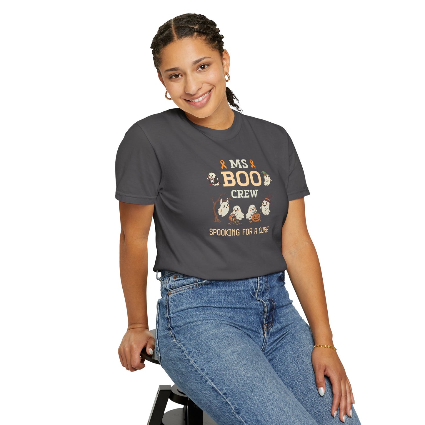 MS Boo Crew Unisex T-shirt - Festive Fall T-Shirt for MS Awareness and Halloween