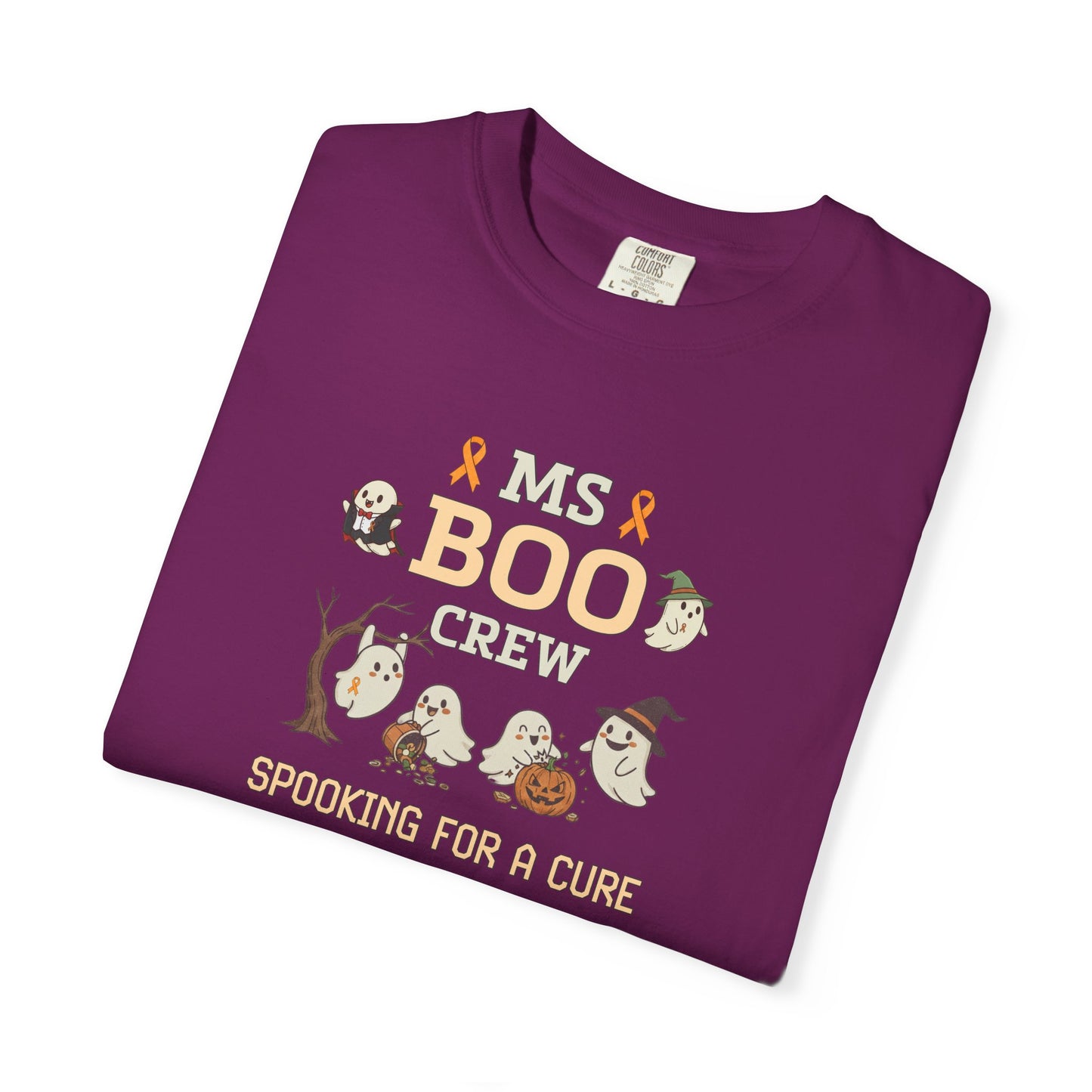 MS Boo Crew Unisex T-shirt - Festive Fall T-Shirt for MS Awareness and Halloween