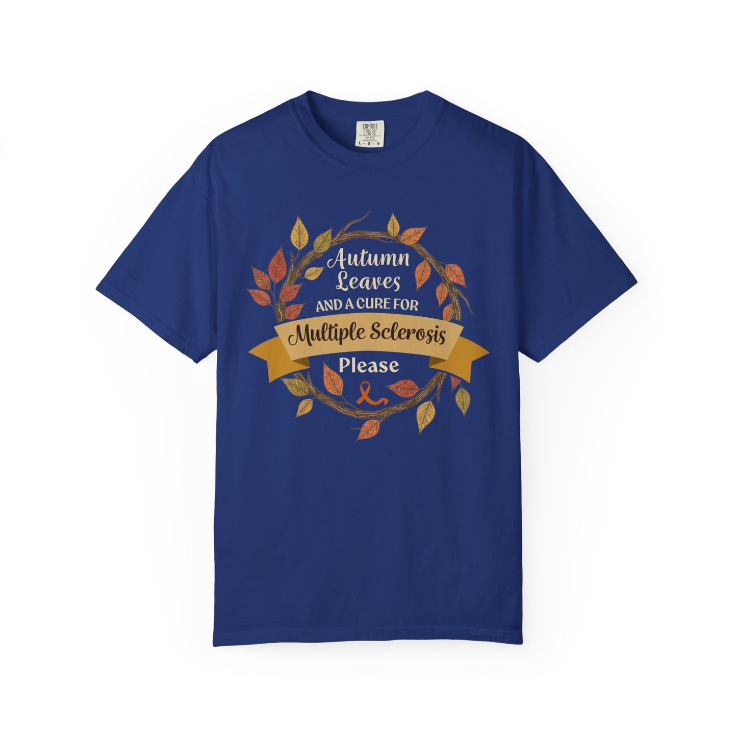 Autumn Leaves Multiple Sclerosis Awareness T-shirt, Unisex Graphic Tee, Fall Fashion, Support MS Research, Gift for Her