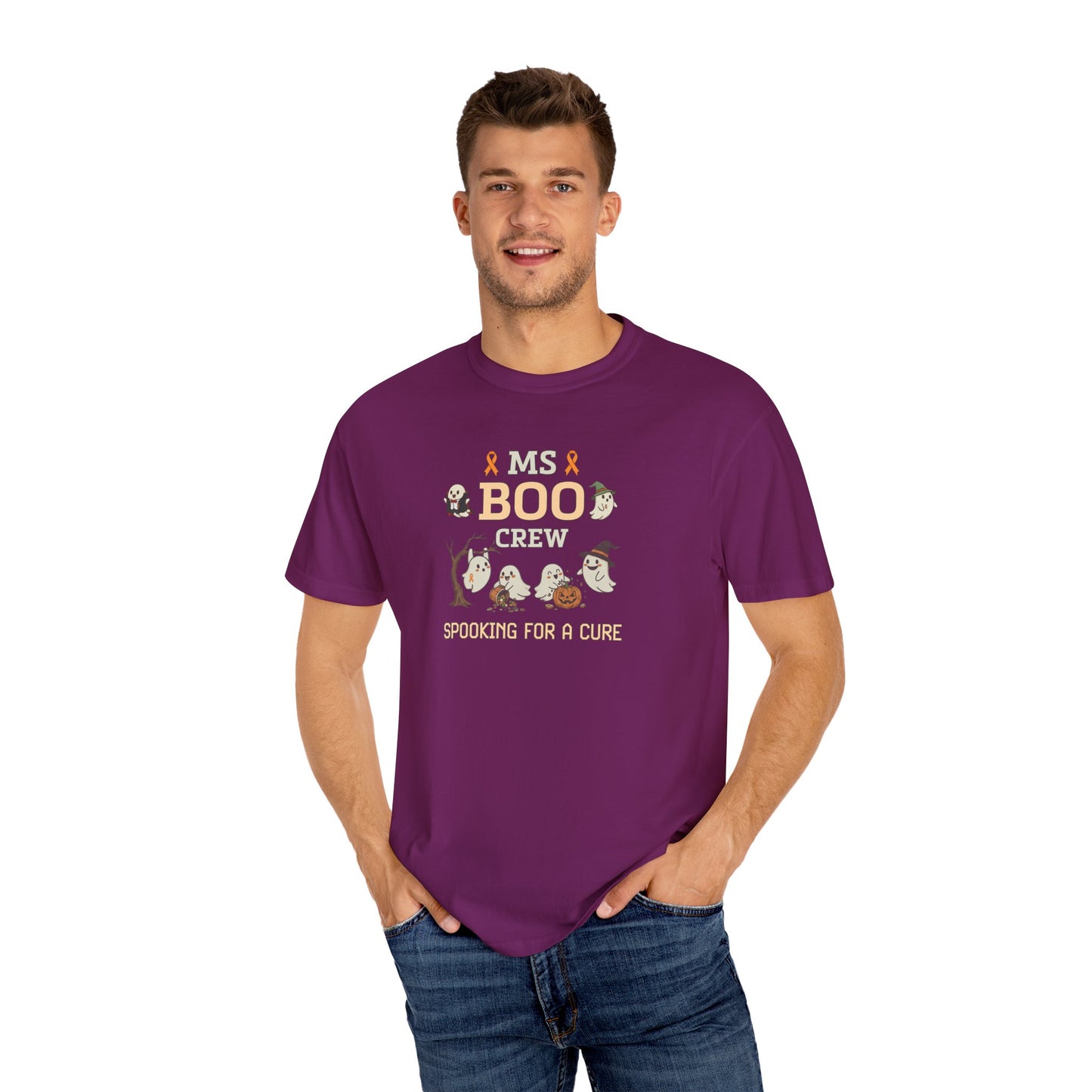 MS Boo Crew Unisex T-shirt - Festive Fall T-Shirt for MS Awareness and Halloween